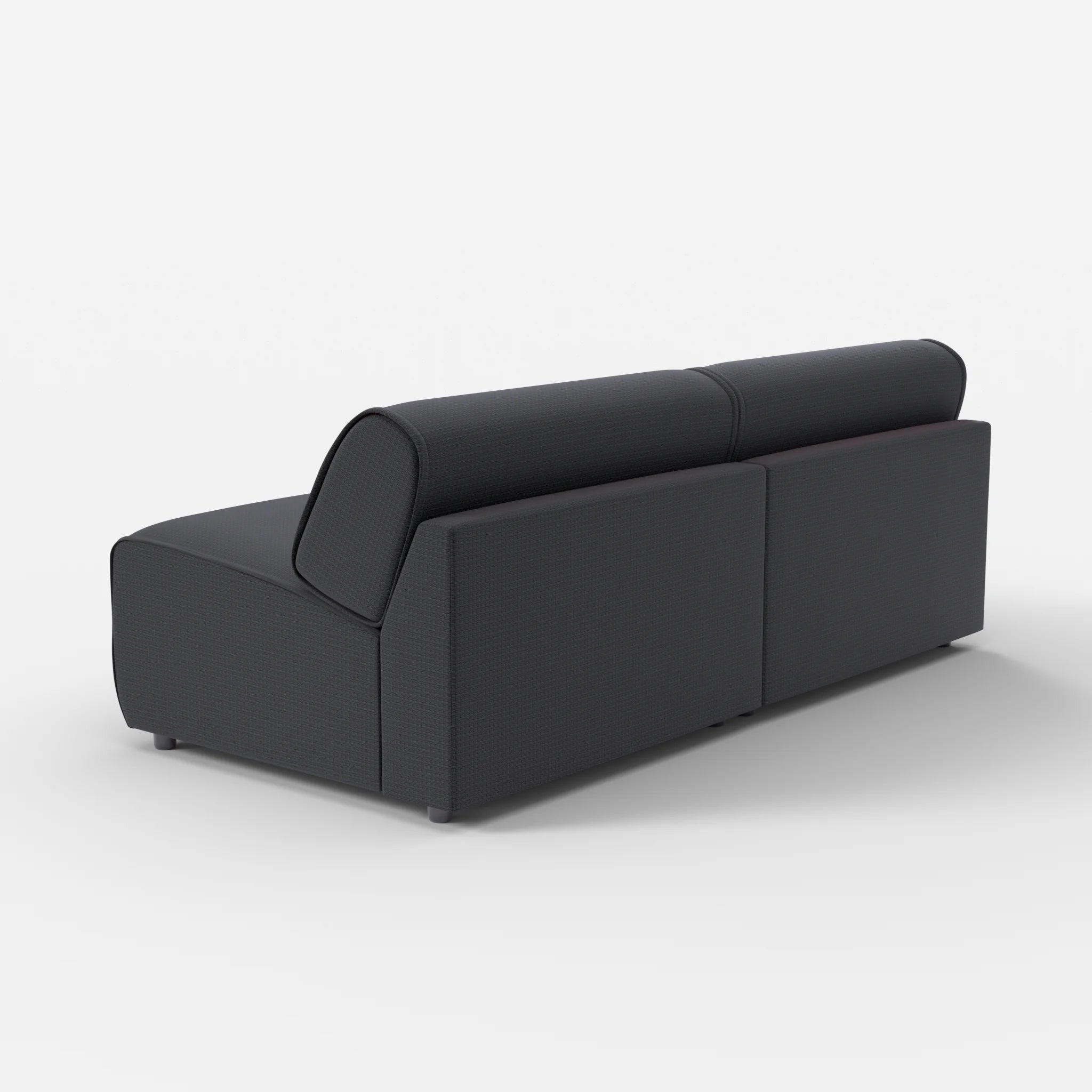 2 Sitzer Sofa Belleform ohne Armlehne 4 nabucco8019 in Anthrazit von hinten