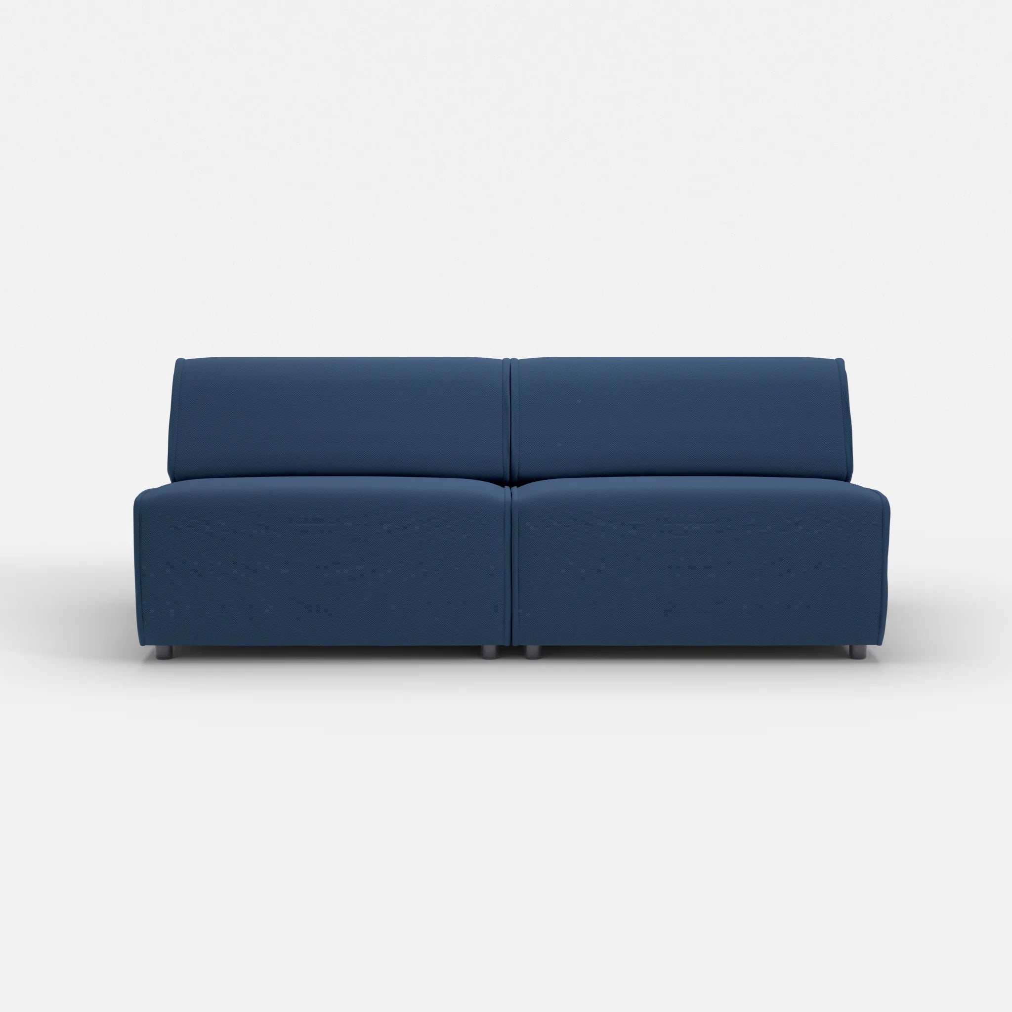 2 Sitzer Sofa Belleform ohne Armlehne 4 novumamur in Navy von vorne