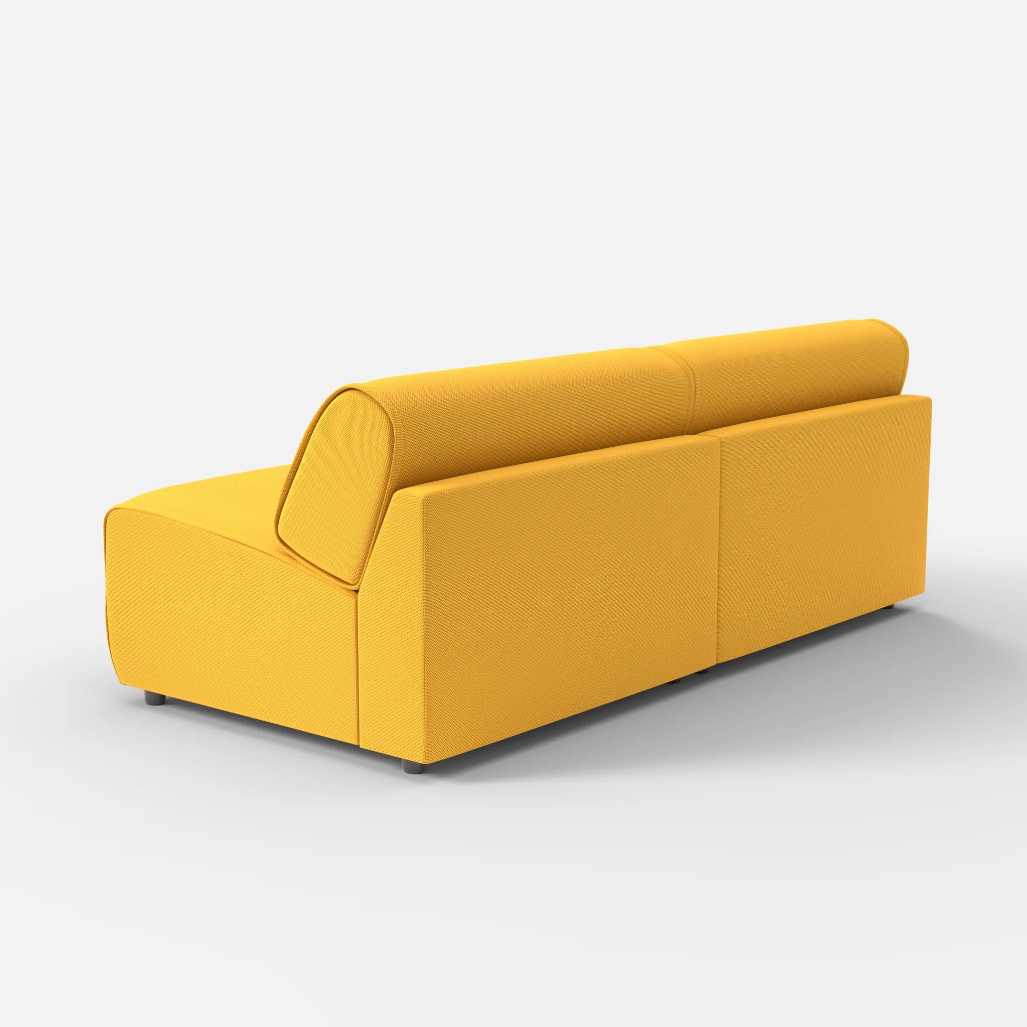 2 Sitzer Sofa Belleform ohne Armlehne 4 novumcurry in Curry von hinten