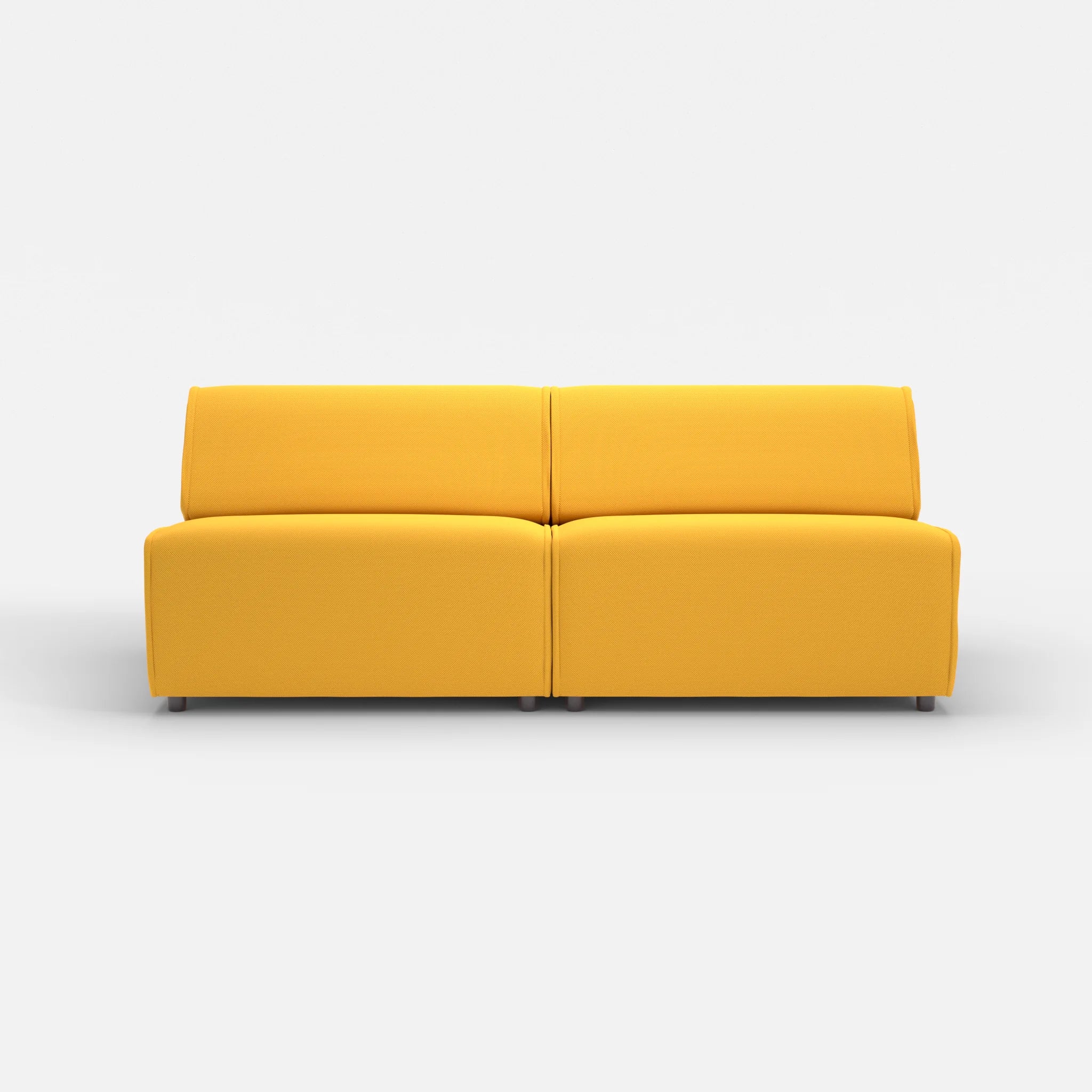 2 Sitzer Sofa Belleform ohne Armlehne 4 novumcurry in Curry von vorne