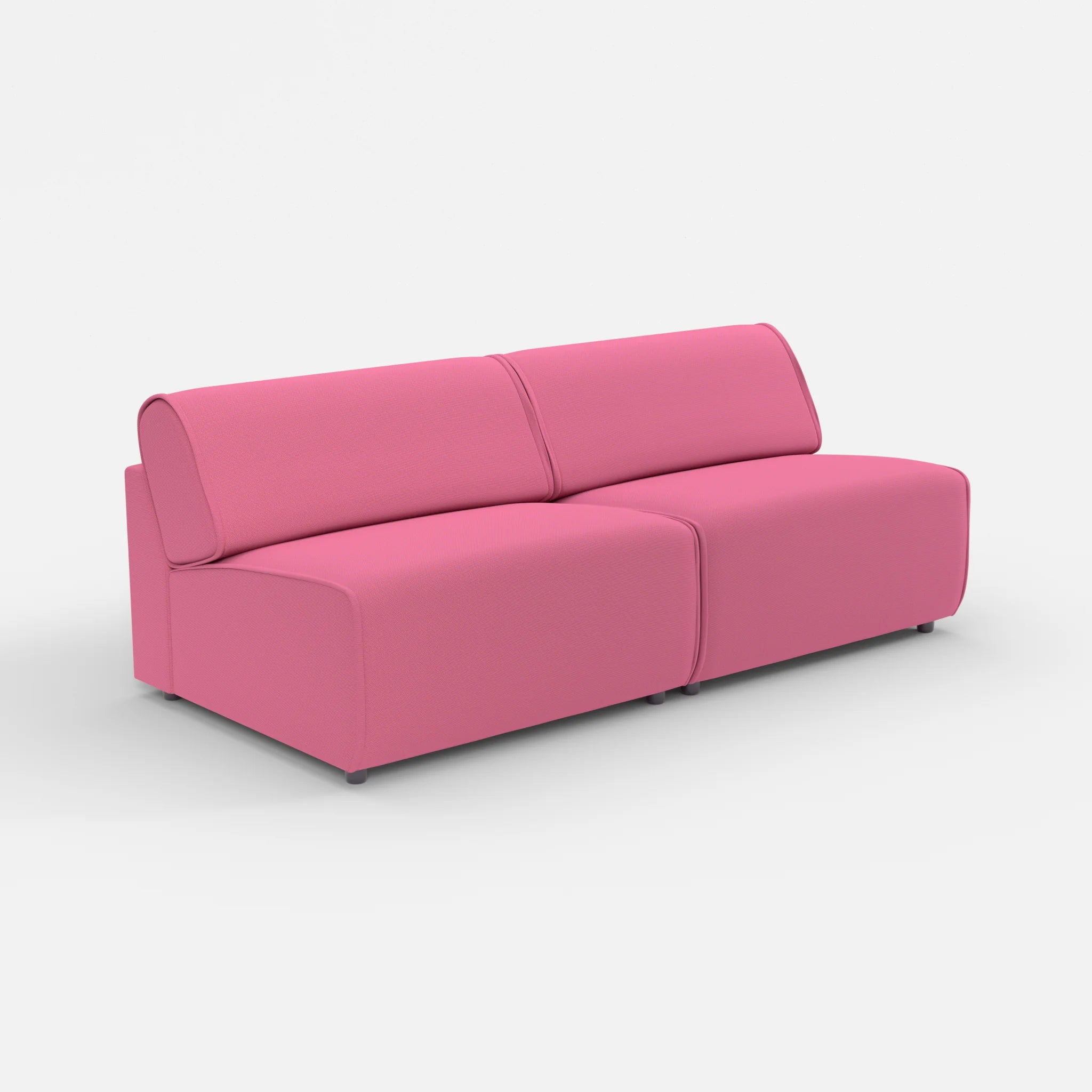 2 Sitzer Sofa Belleform ohne Armlehne 4 novumlitchi in Violett von der Seite