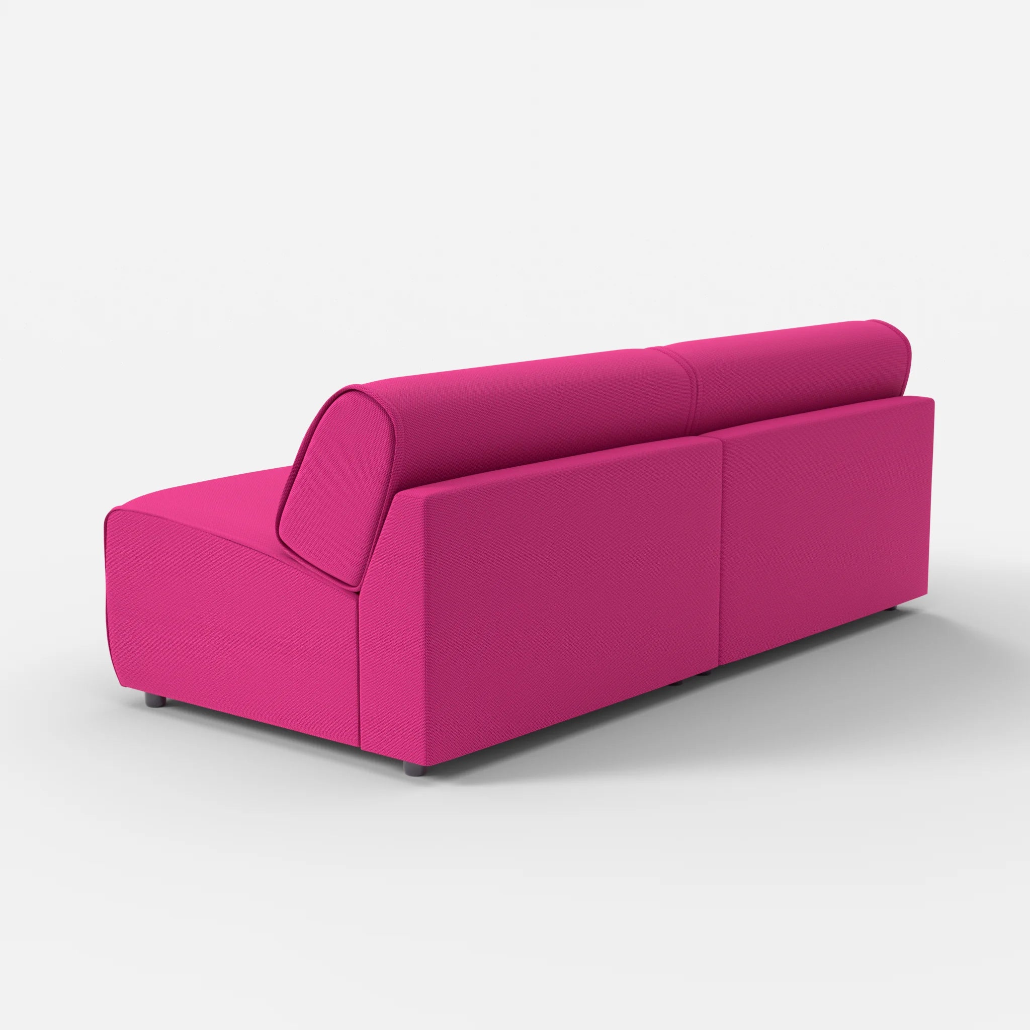 2 Sitzer Sofa Belleform ohne Armlehne 4 novummagenta in Magenta von hinten