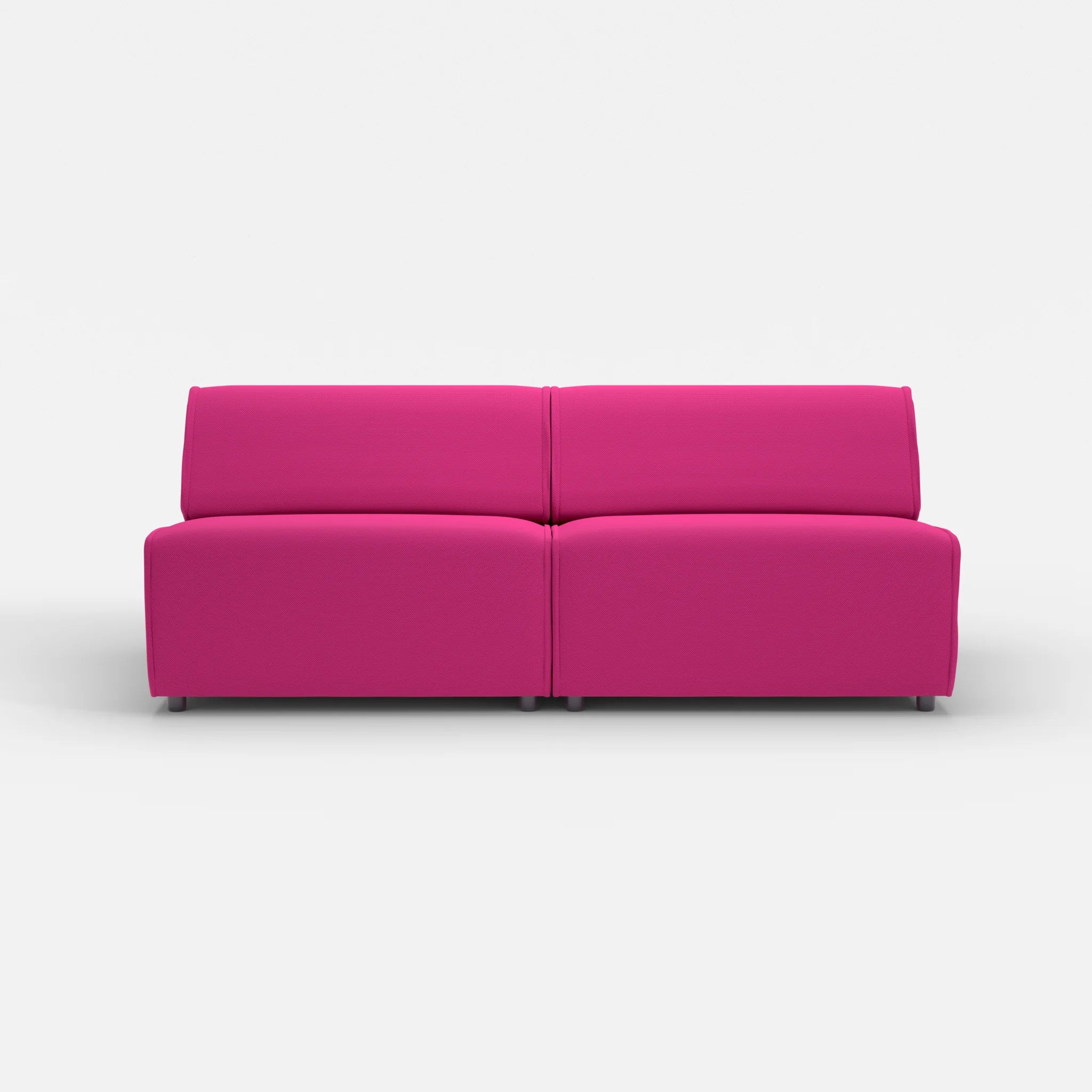 2 Sitzer Sofa Belleform ohne Armlehne 4 novummagenta in Magenta von vorne