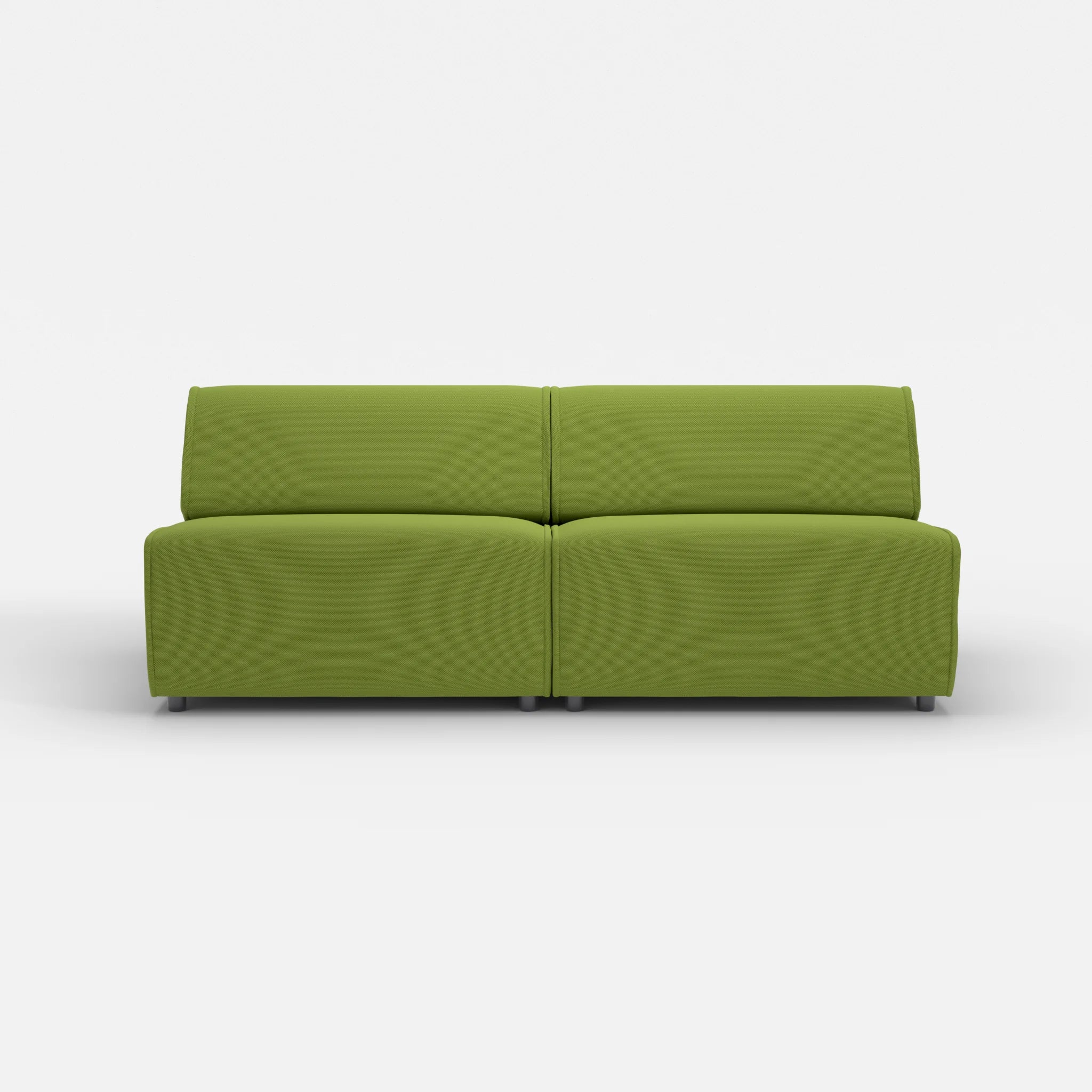 2 Sitzer Sofa Belleform ohne Armlehne 4 novummoss in Grün von vorne