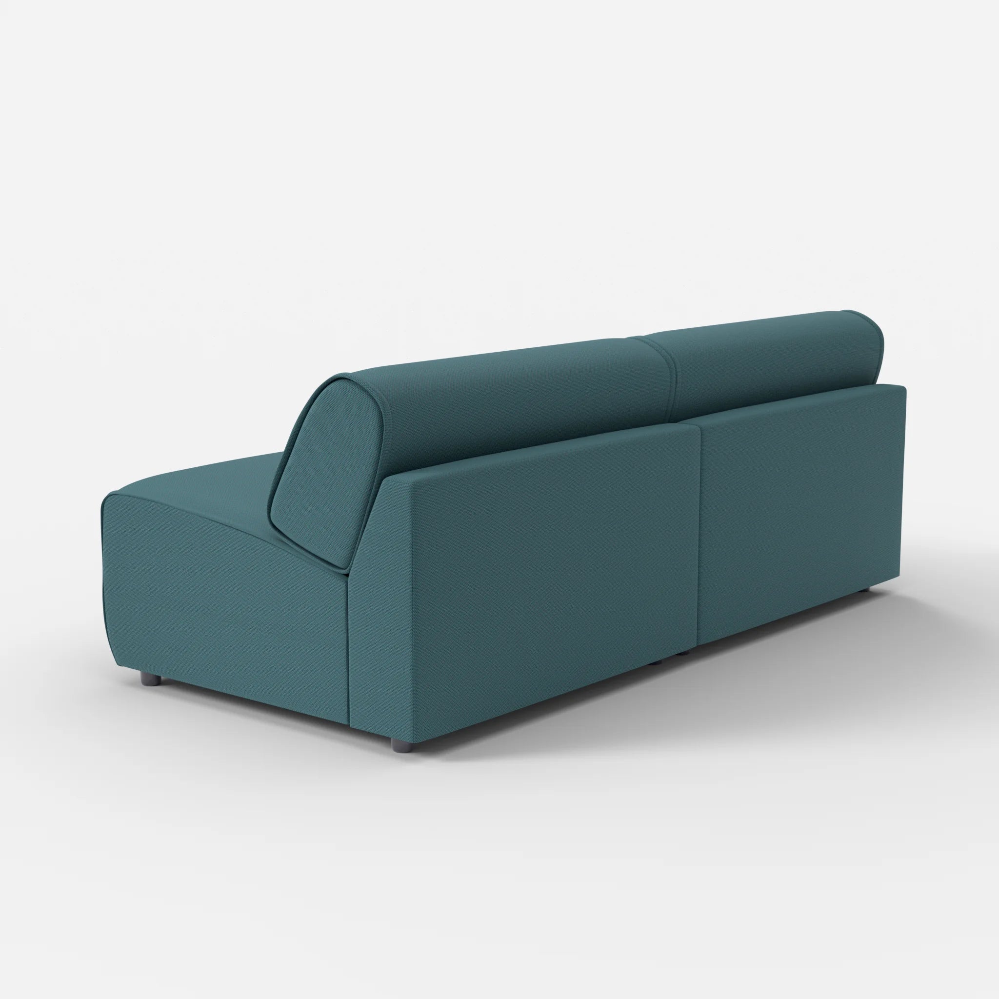 2 Sitzer Sofa Belleform ohne Armlehne 4 novumsamoa in Dunkelblau von hinten