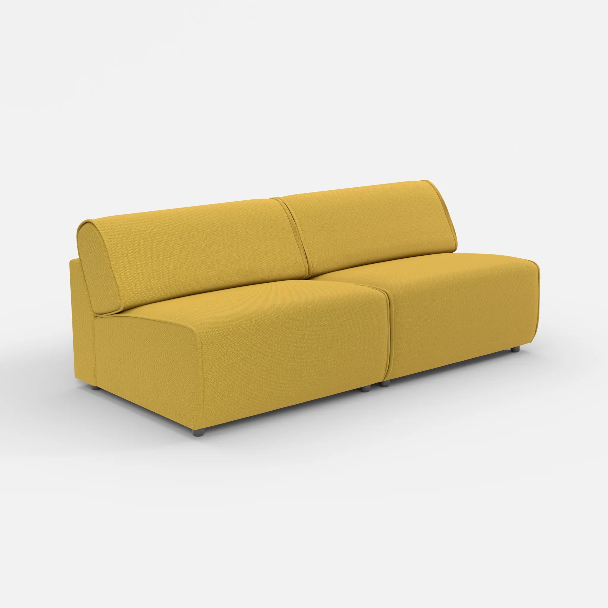 2 Sitzer Sofa Belleform ohne Armlehne 4 novumtivoli in Hellgrün von der Seite