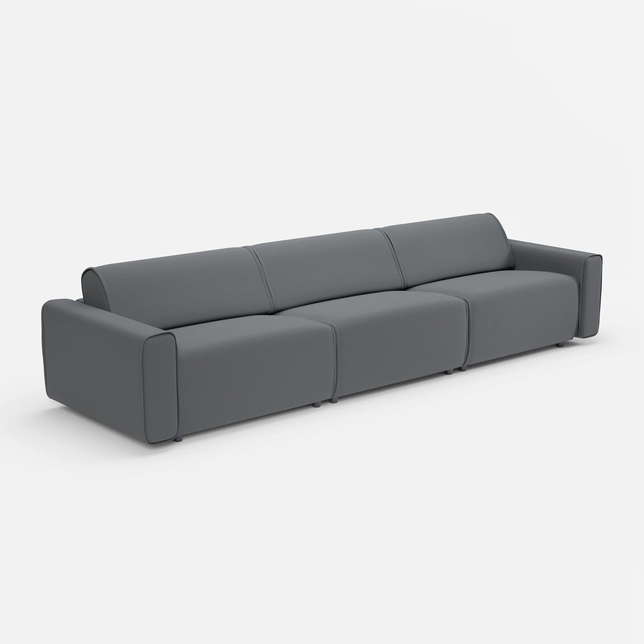 3 Sitzer Sofa Belleform 1 credoasphalt in Anthrazit von der Seite