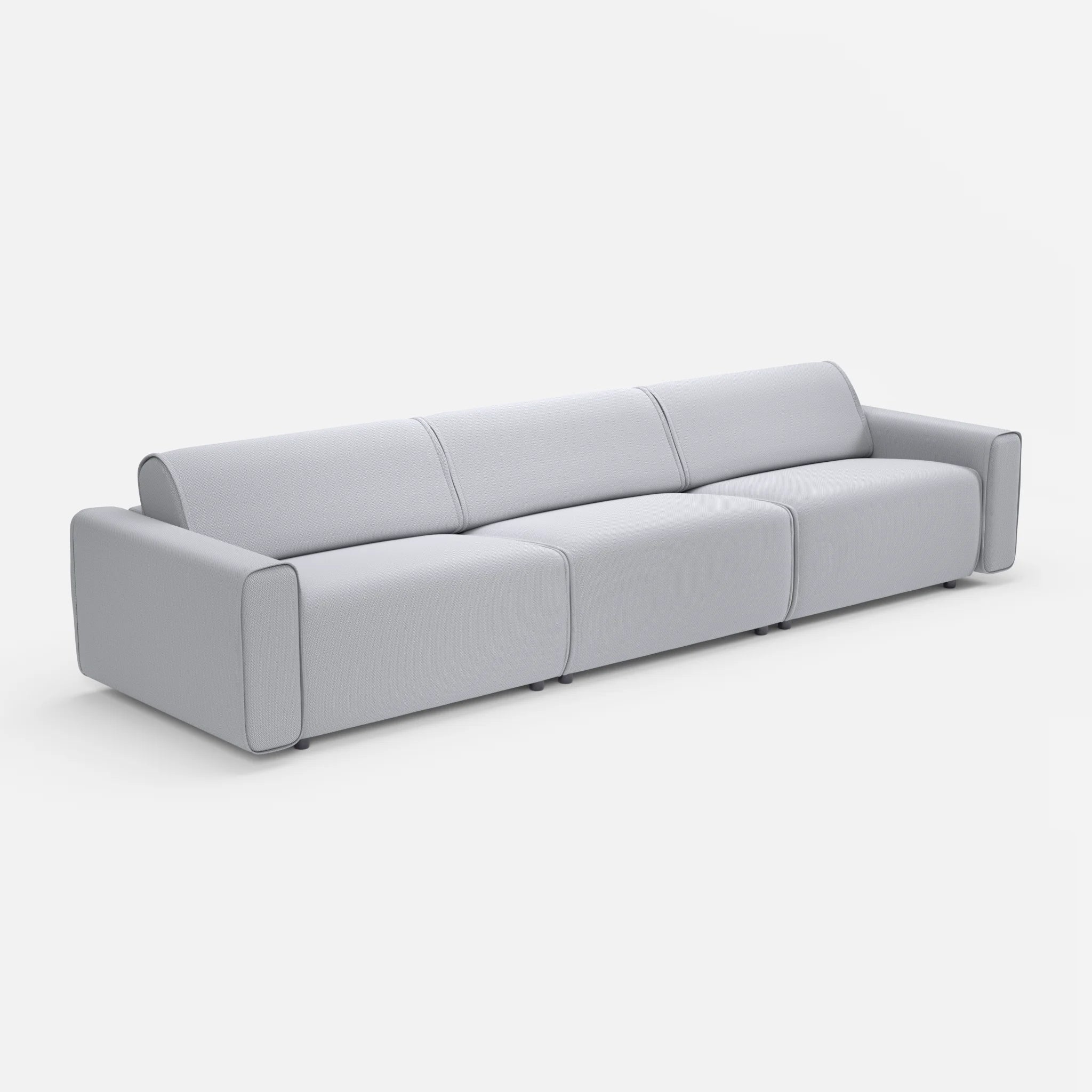 3 Sitzer Sofa Belleform 1 credochalk in Hellgrau von der Seite