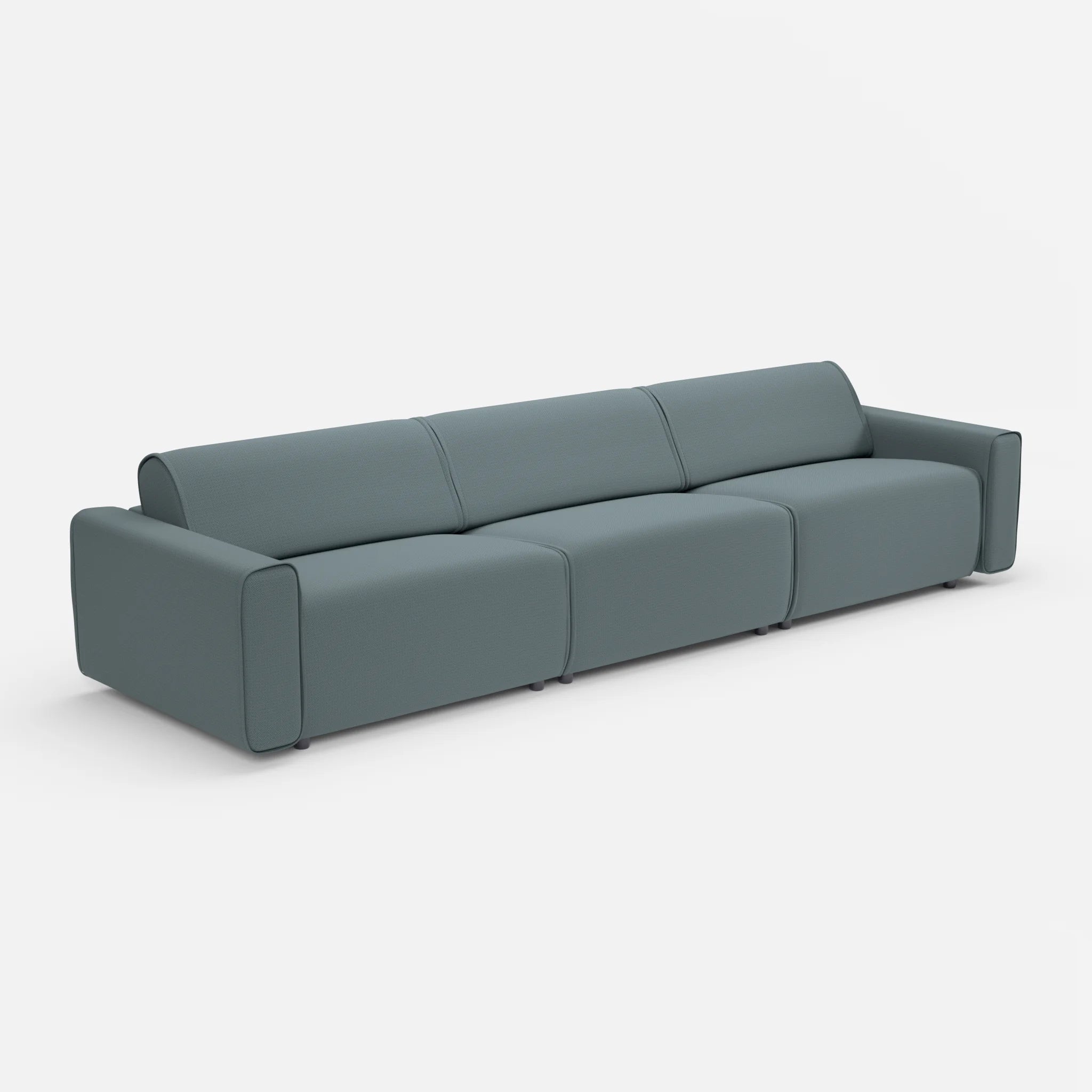 3 Sitzer Sofa Belleform 1 credojaspis in Türkis von der Seite
