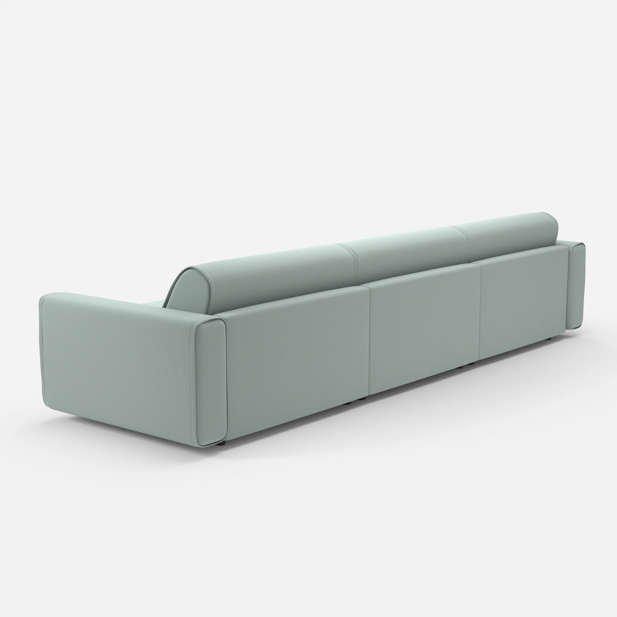 3 Sitzer Sofa Belleform 1 credolake in Graublau von hinten
