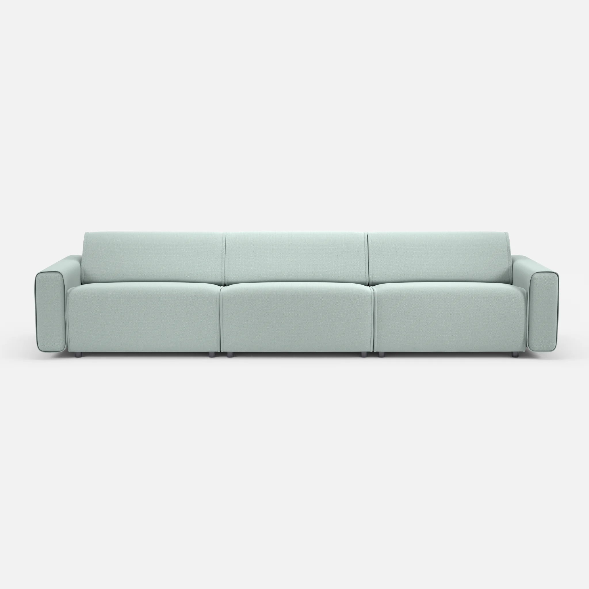 3 Sitzer Sofa Belleform 1 credolake in Graublau von vorne