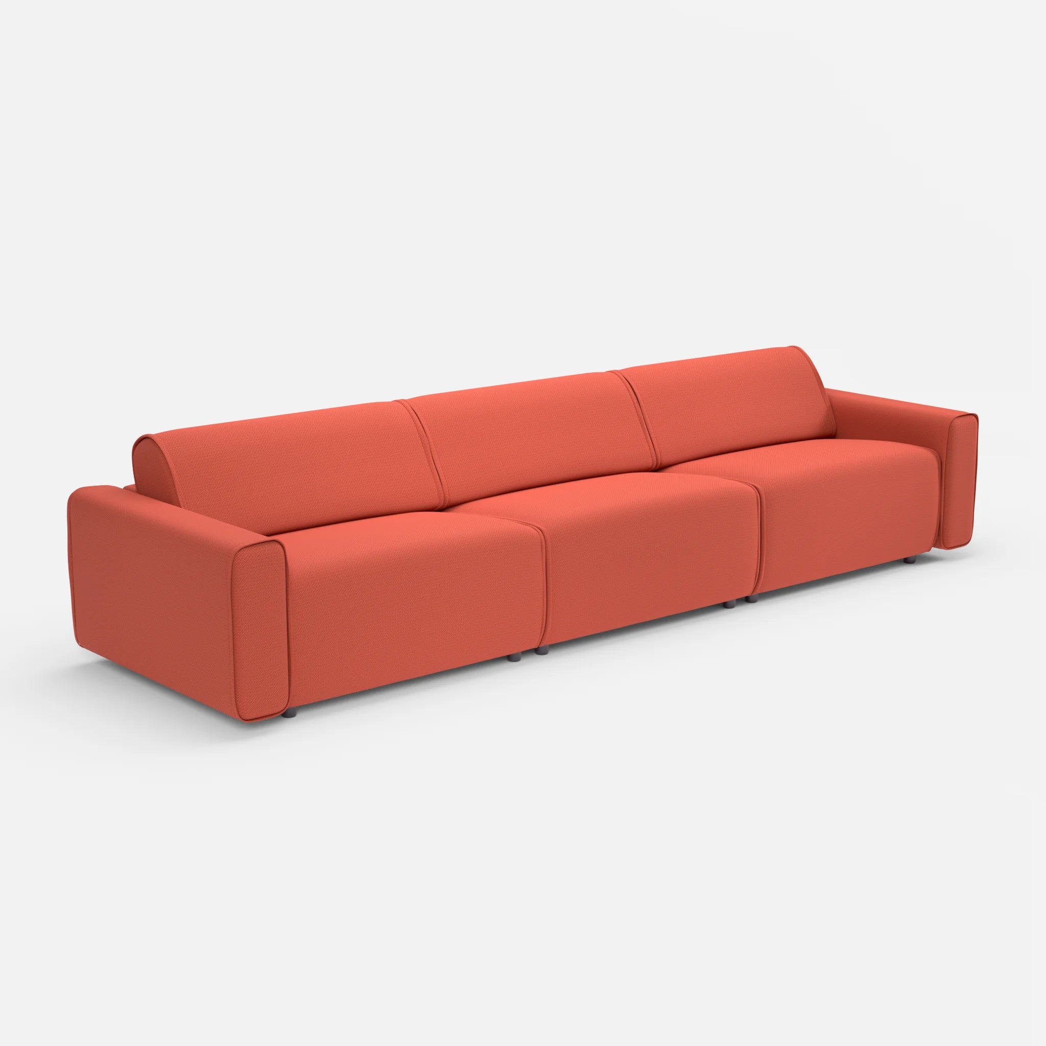 3 Sitzer Sofa Belleform 1 credolampion in Rot von der Seite