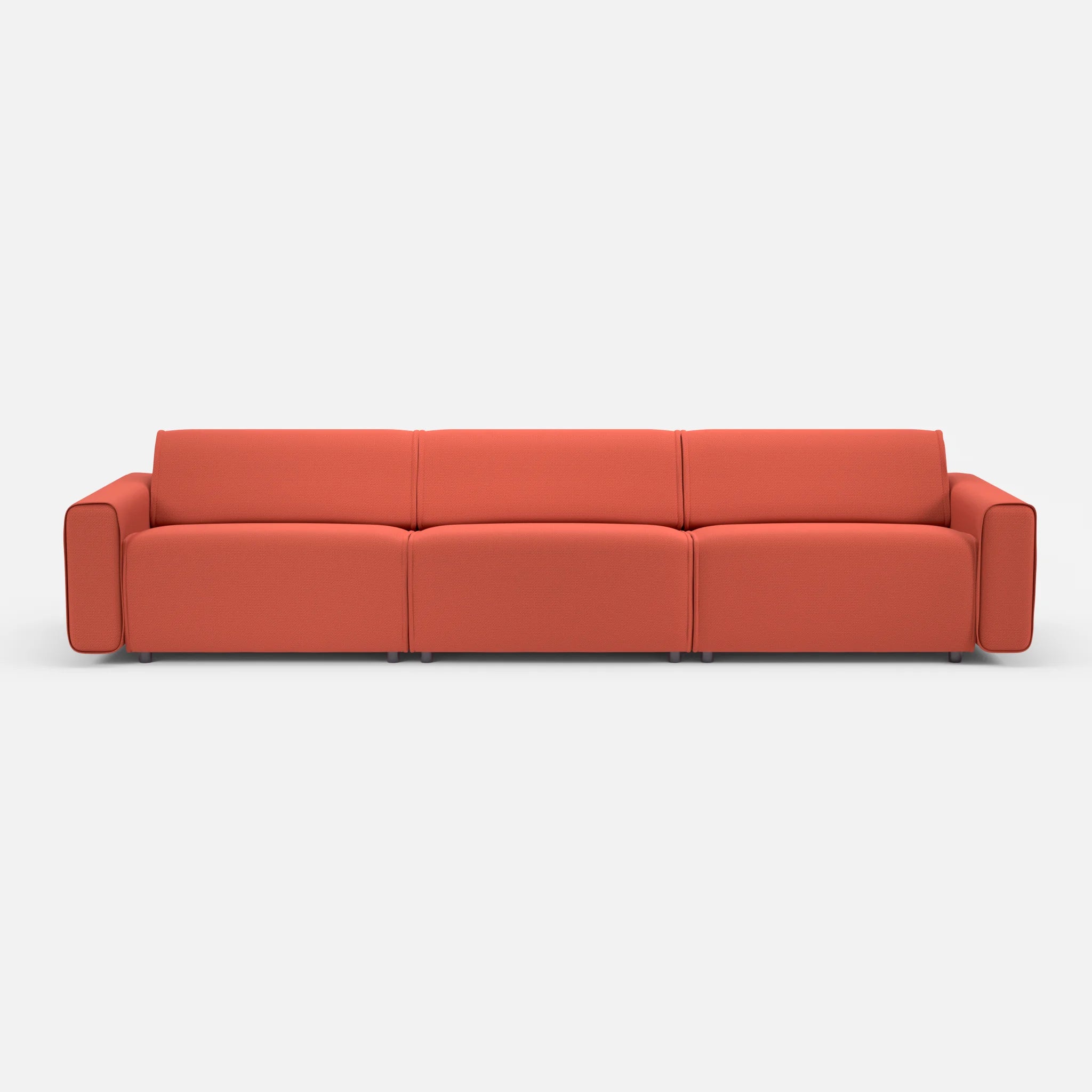 3 Sitzer Sofa Belleform 1 credolampion in Rot von vorne