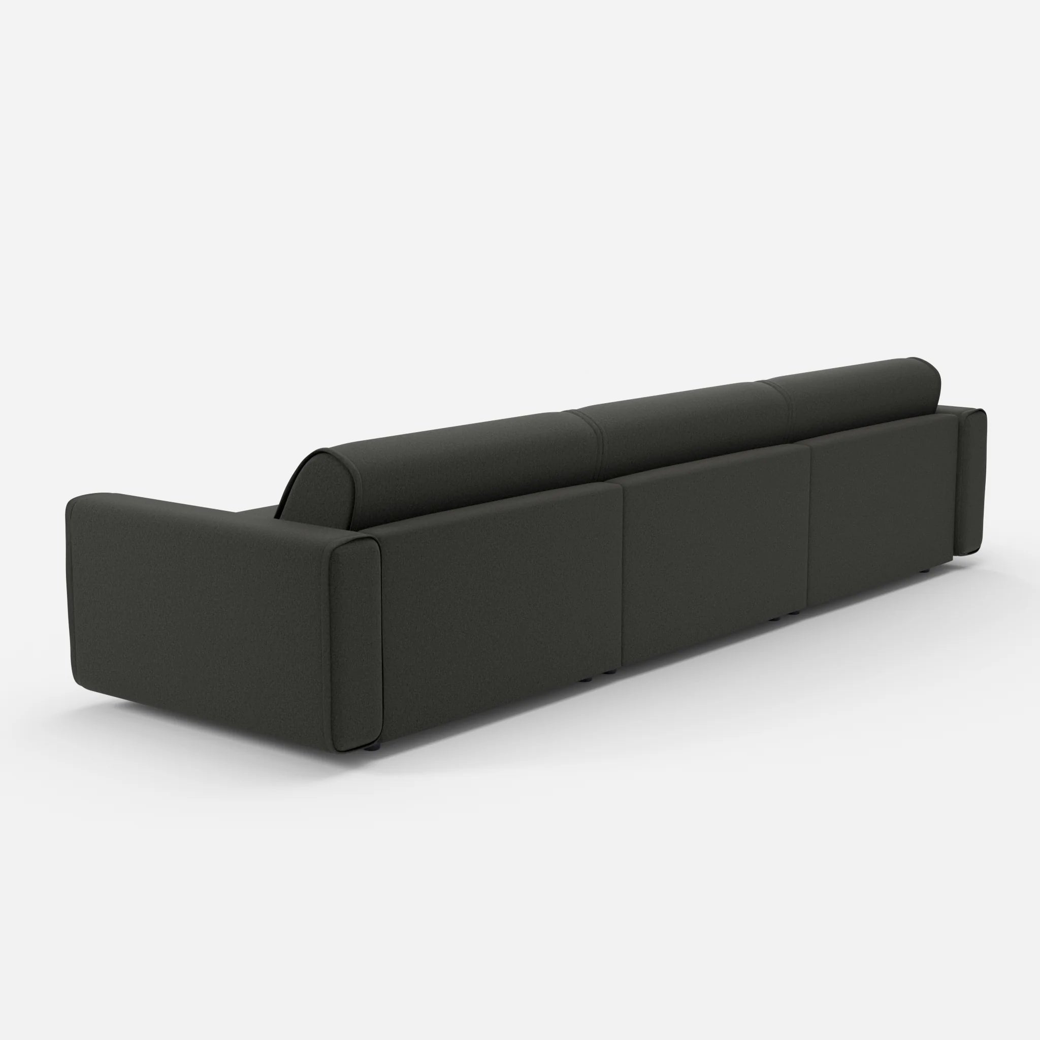 3 Sitzer Sofa Belleform 1 dama0002 in Anthrazit von hinten