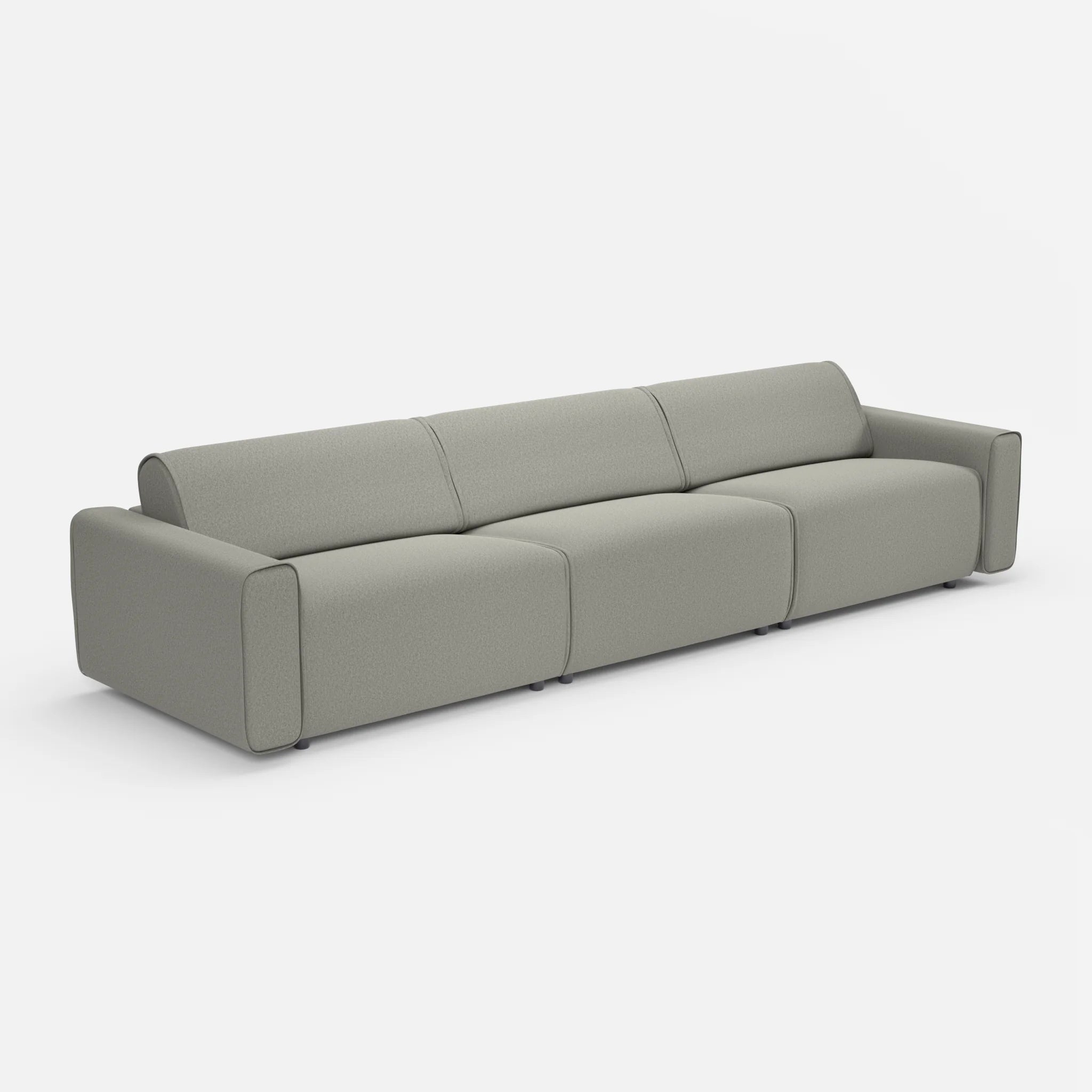 3 Sitzer Sofa Belleform 1 dama0003 in Mittelgrau von der Seite