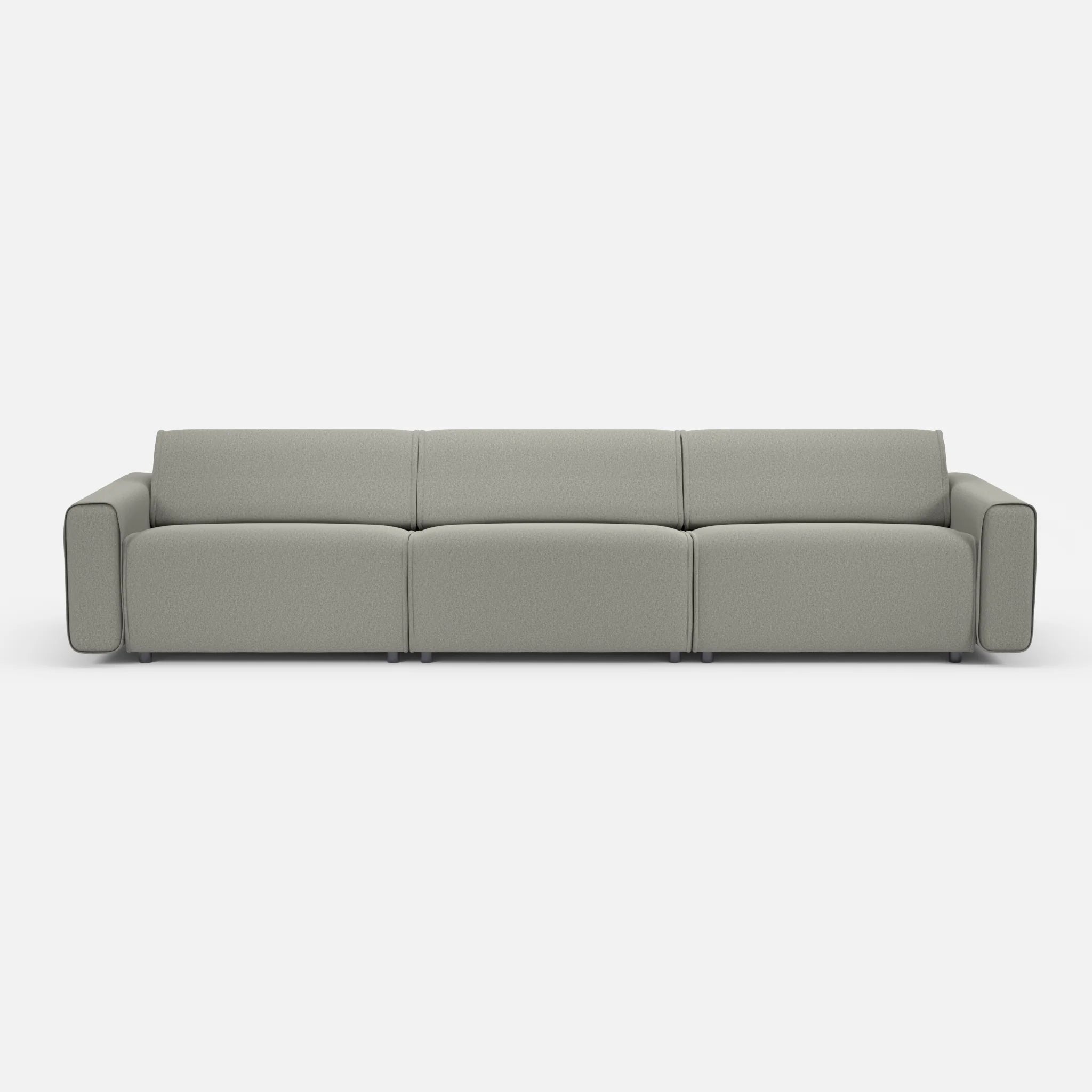 3 Sitzer Sofa Belleform 1 dama0003 in Mittelgrau von vorne