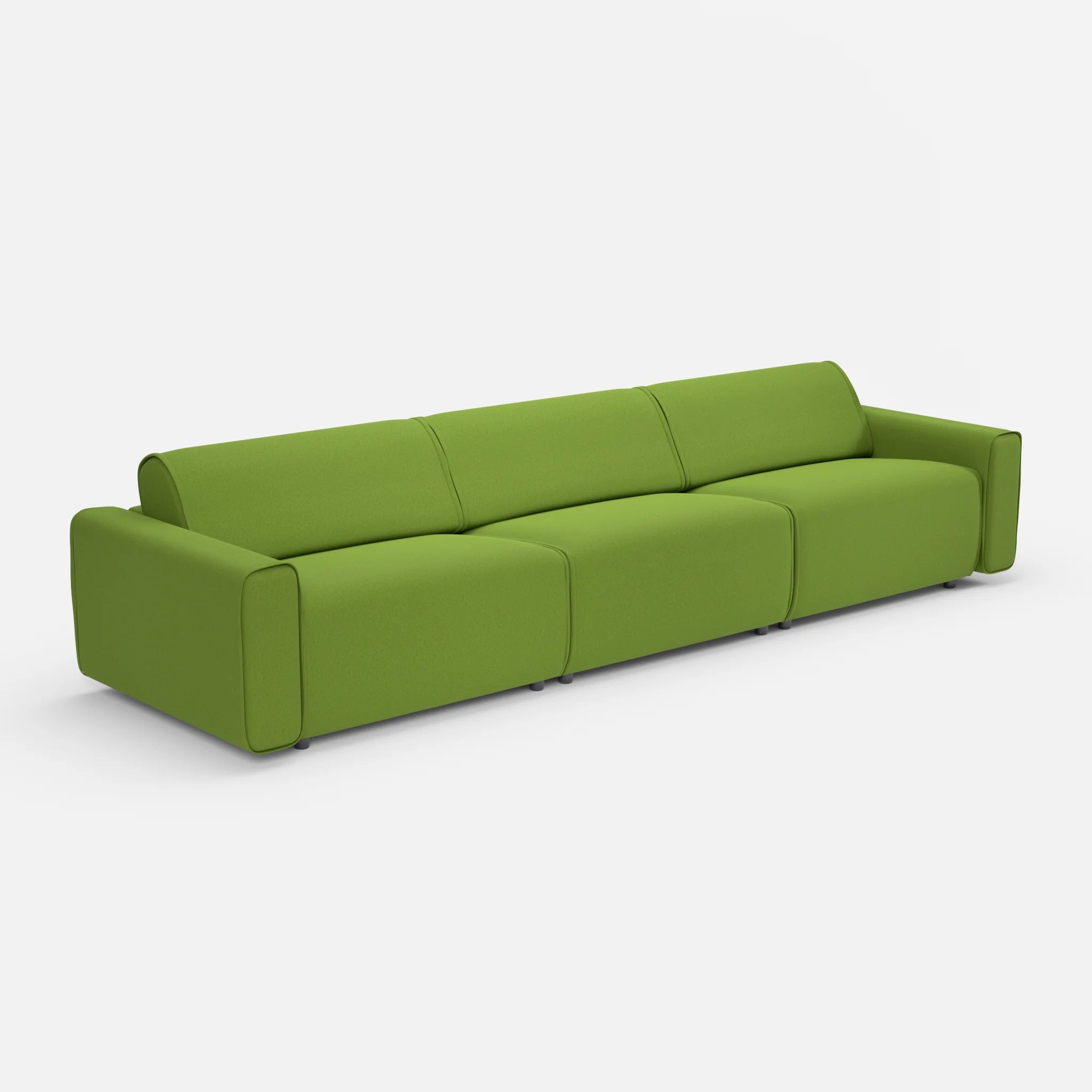 3 Sitzer Sofa Belleform 1 dama0027 in Grün von der Seite