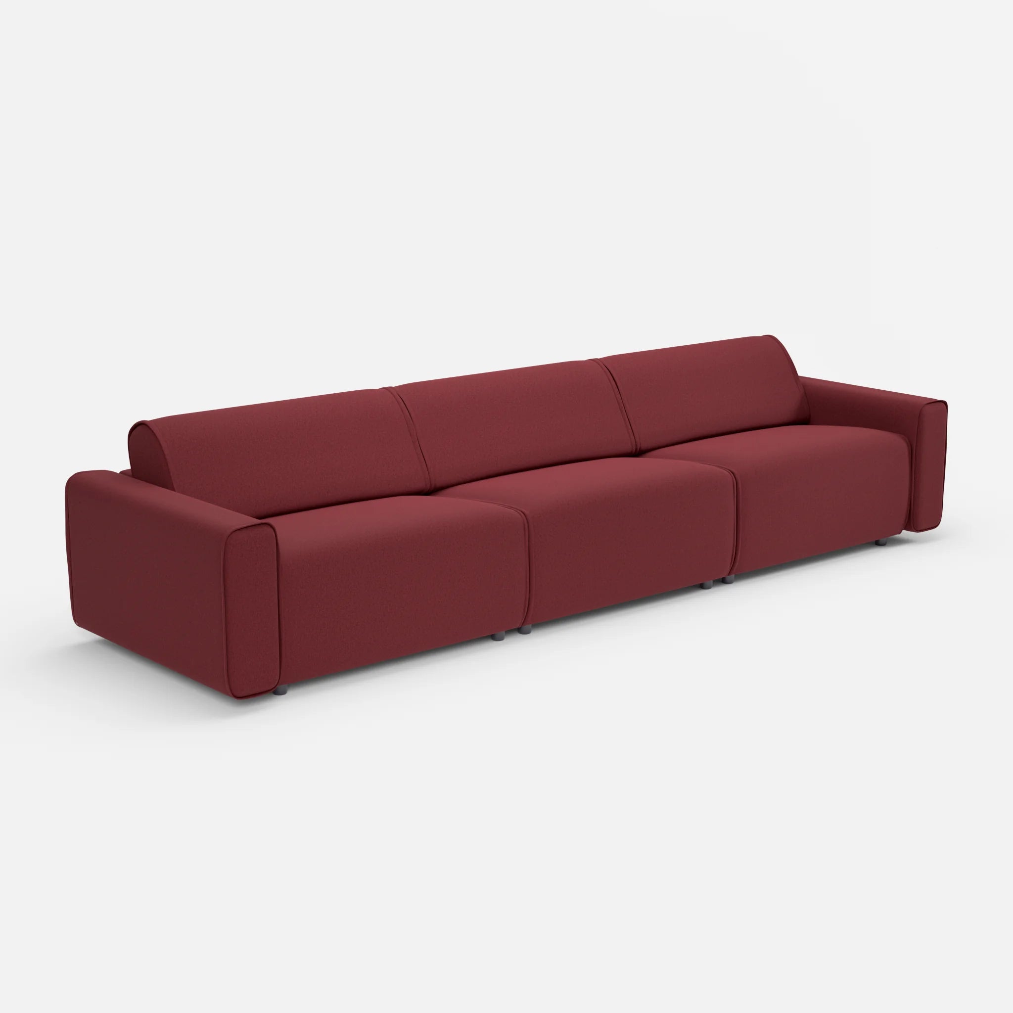 3 Sitzer Sofa Belleform 1 dama0034 in Bordeaux von der Seite