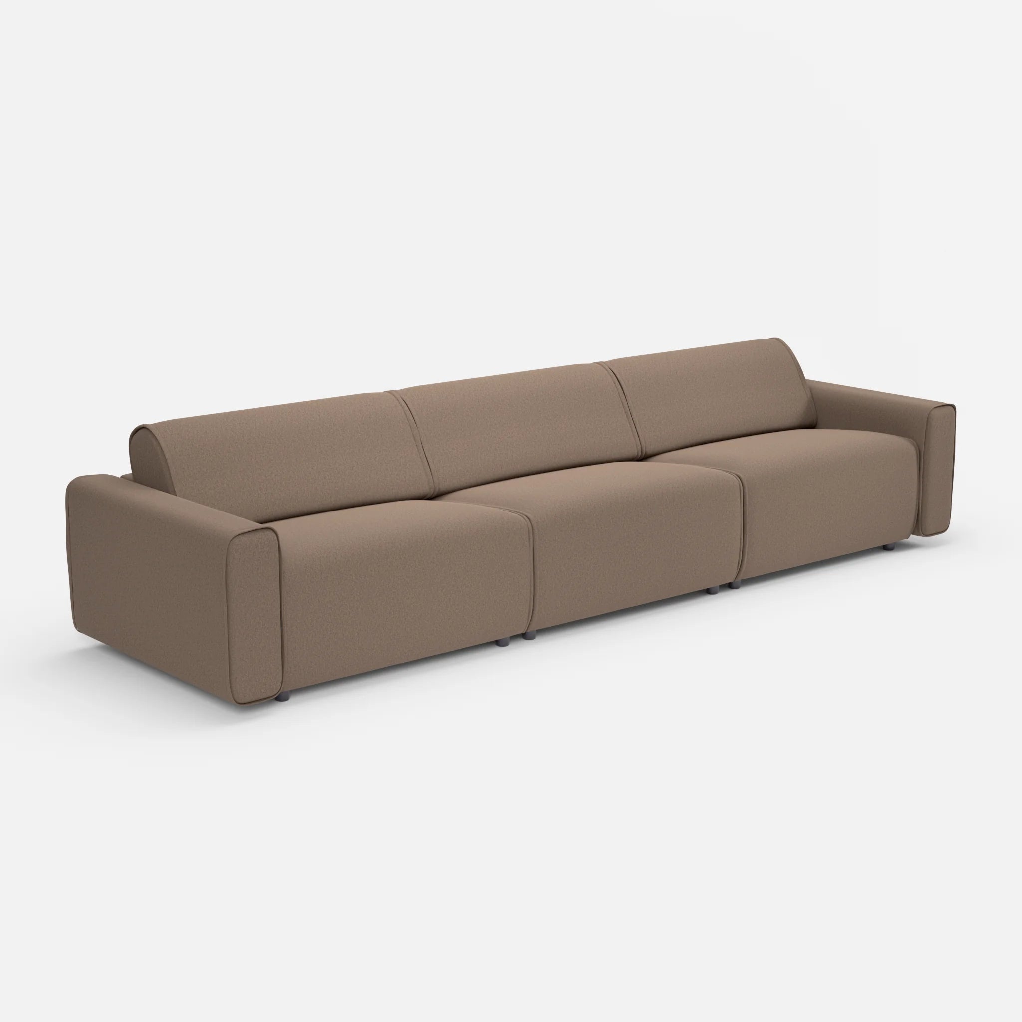 3 Sitzer Sofa Belleform 1 dama0051 in Braun von der Seite