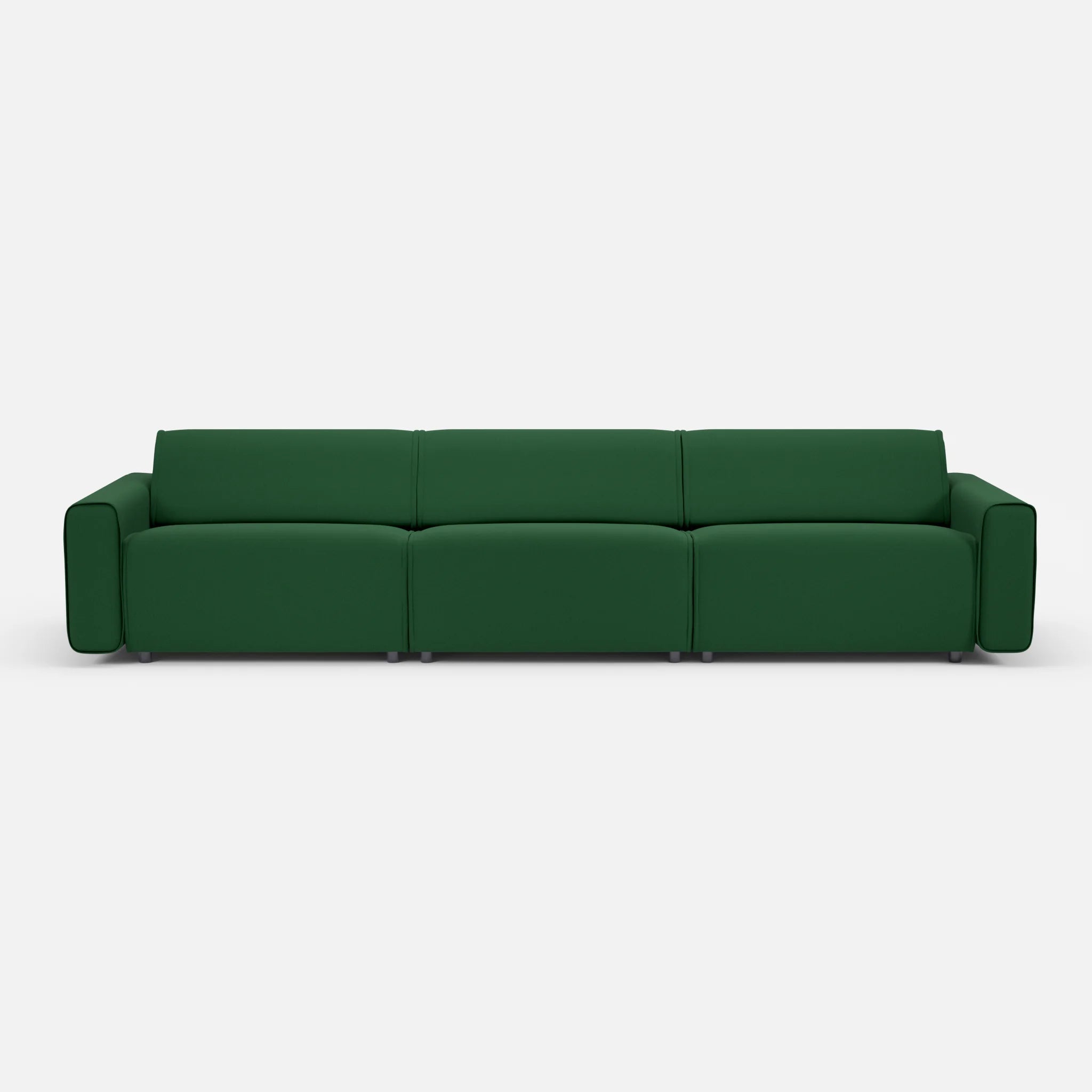 3 Sitzer Sofa Belleform 1 dama0052 in Dunkelgrün von vorne