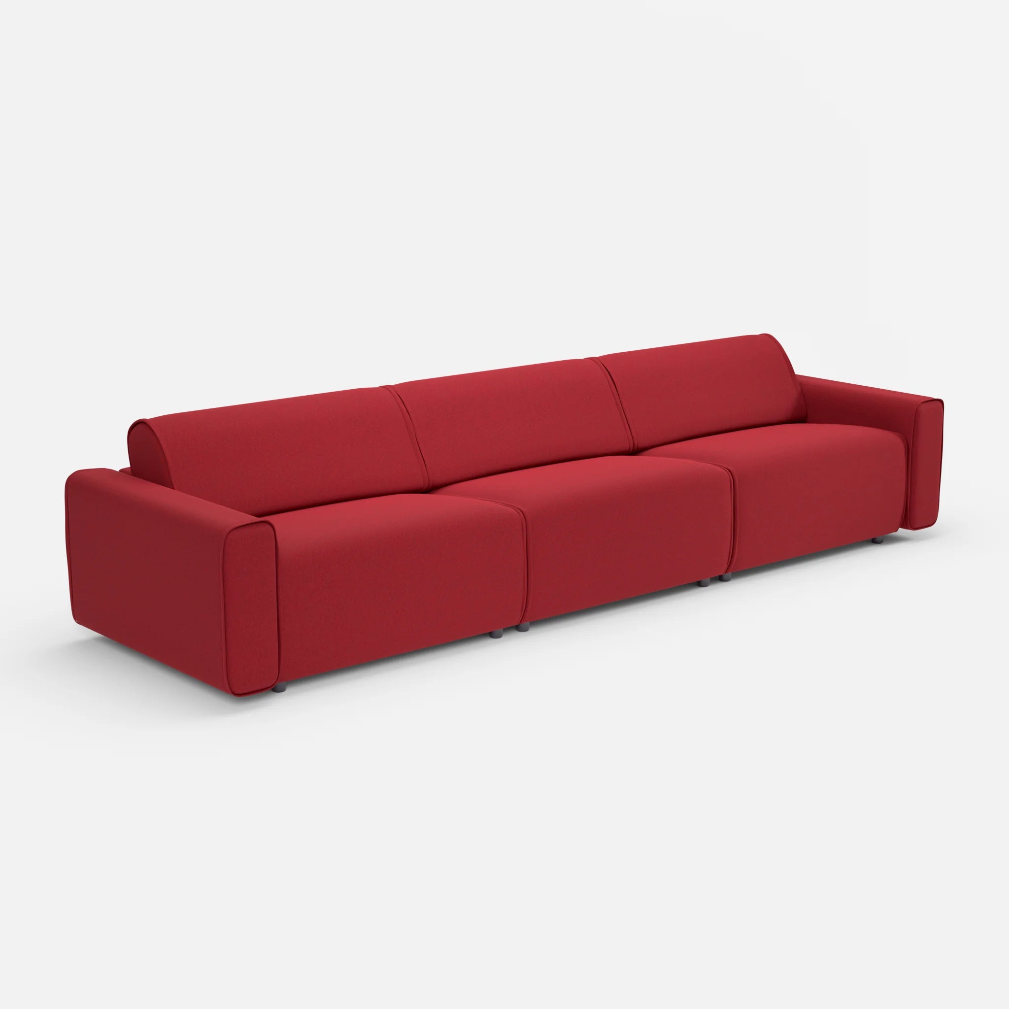 3 Sitzer Sofa Belleform 1 dama0053 in Rot von der Seite