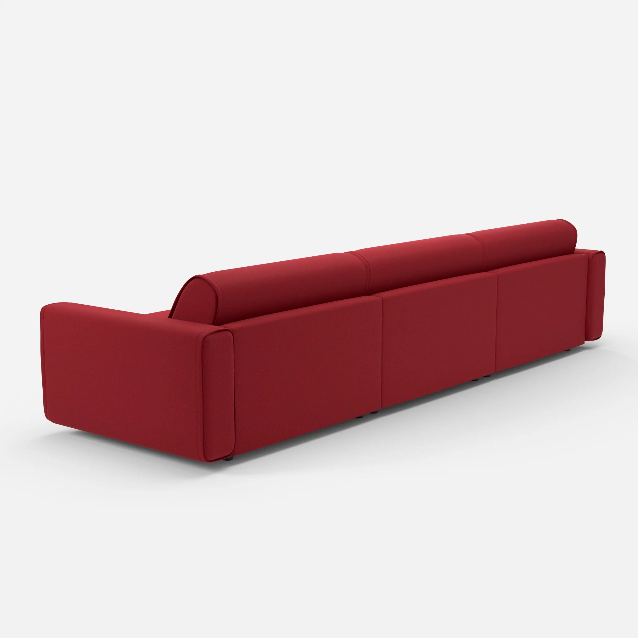 3 Sitzer Sofa Belleform 1 dama0053 in Rot von hinten