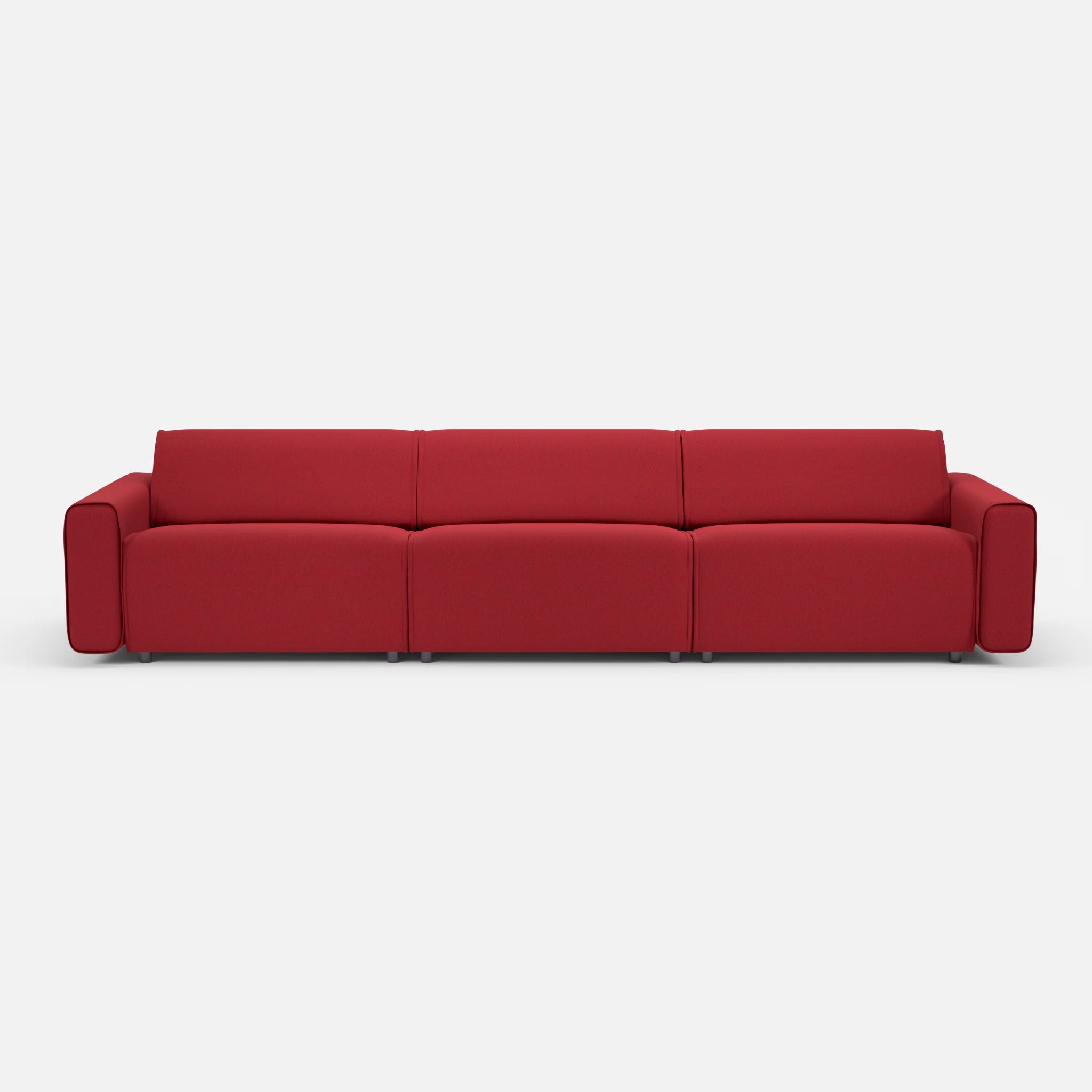 3 Sitzer Sofa Belleform 1 dama0053 in Rot von vorne
