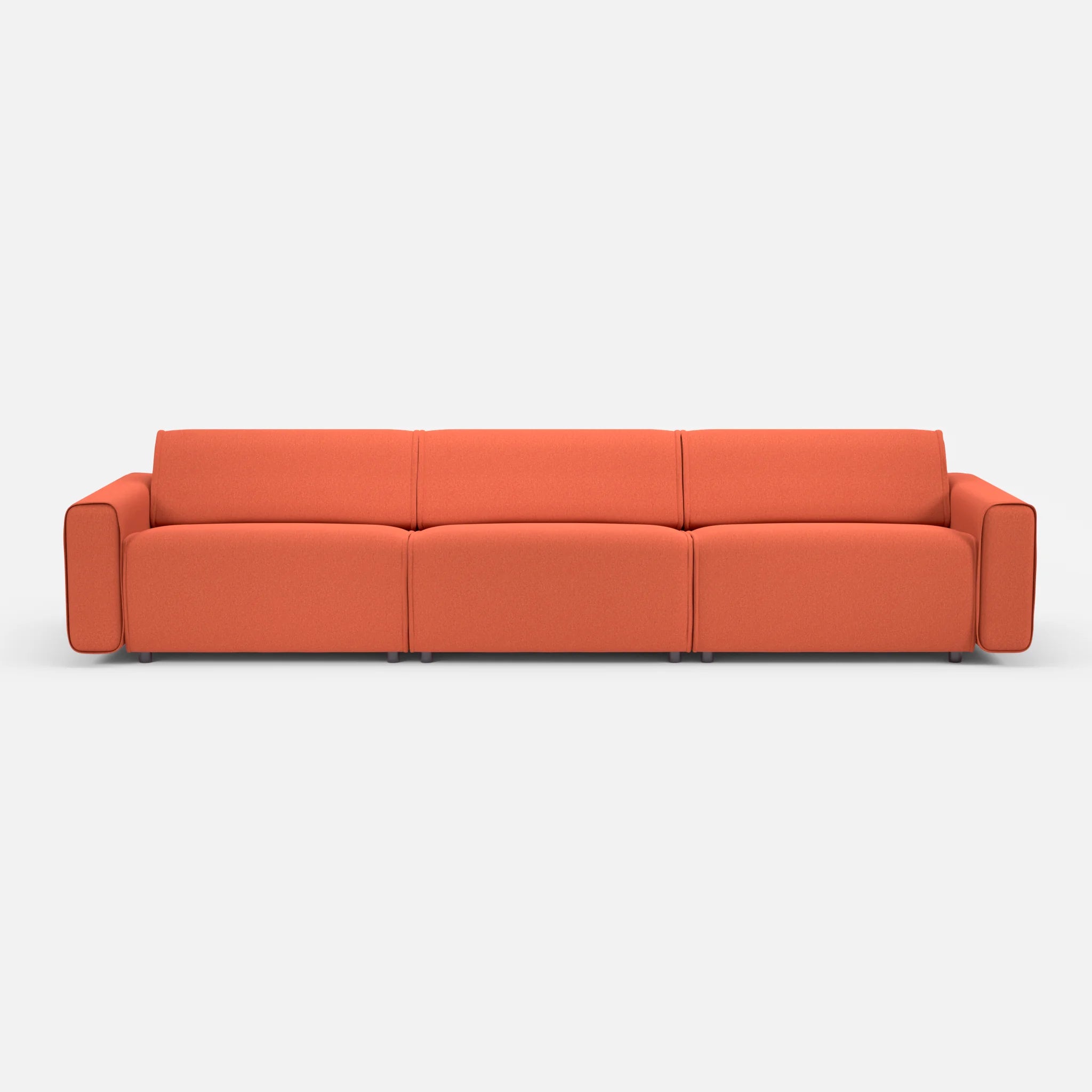 3 Sitzer Sofa Belleform 1 dama0062 in Orange von vorne