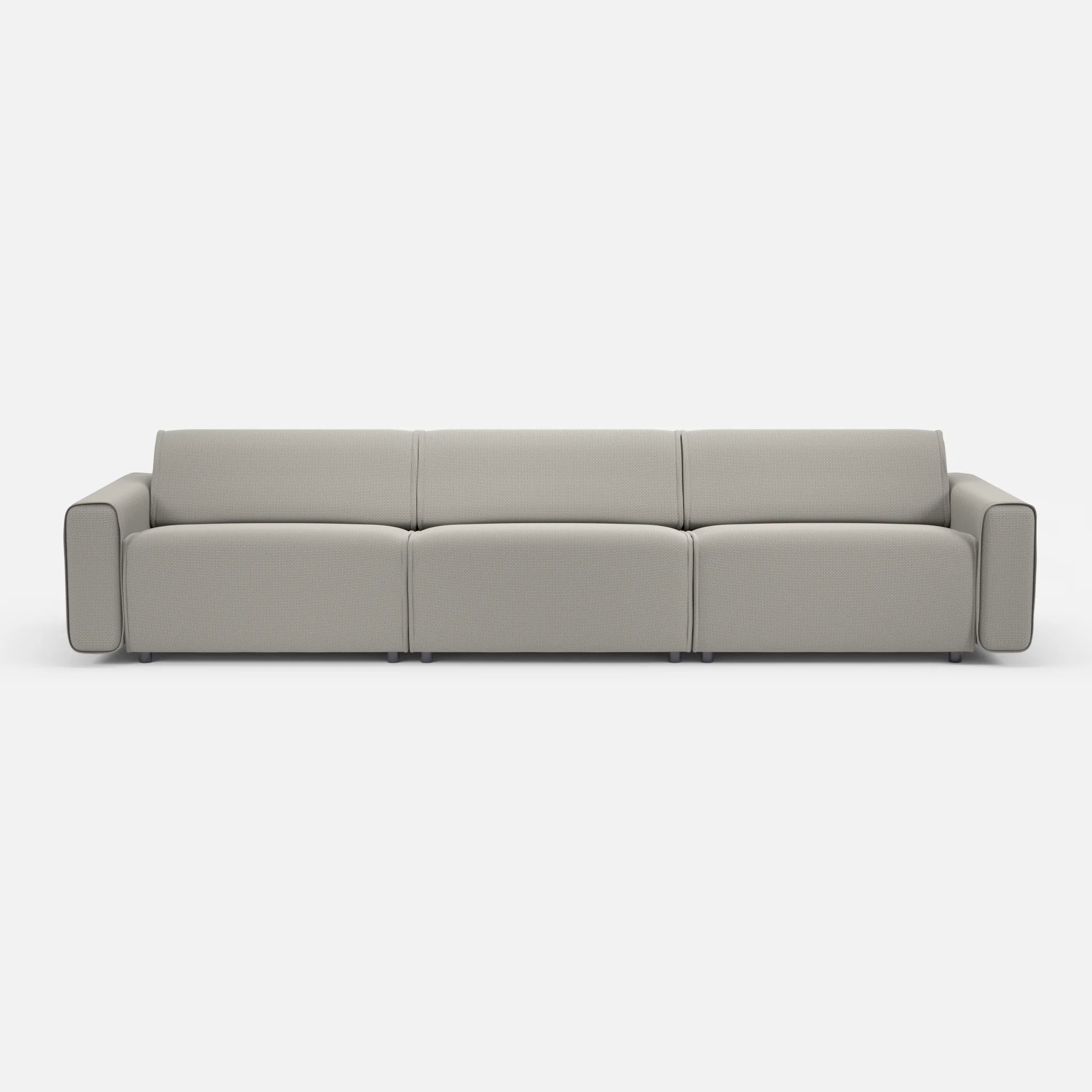 3 Sitzer Sofa Belleform 1 nabucco1003 in Hellgrau von vorne