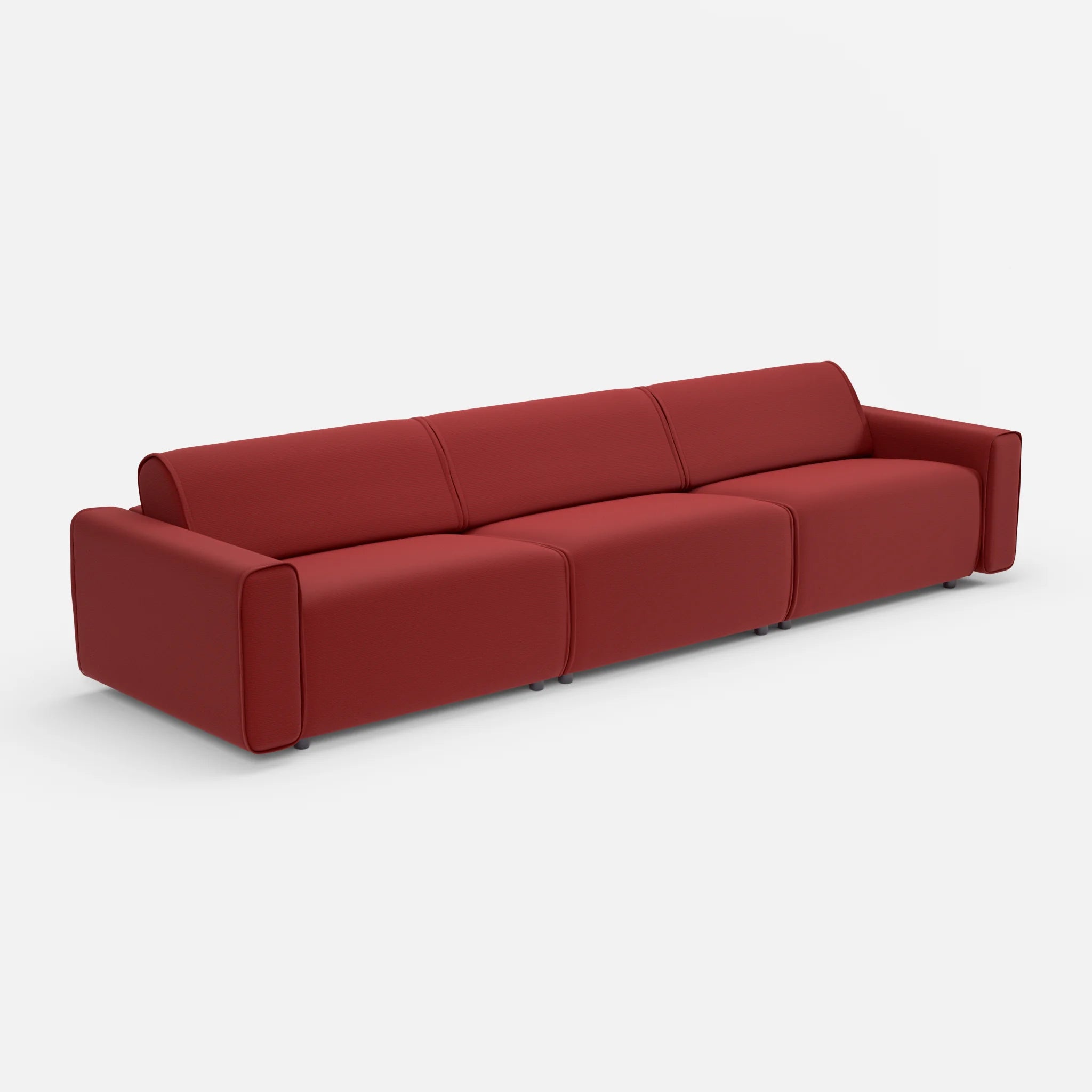 3 Sitzer Sofa Belleform 1 nabucco4021 in Rot von der Seite