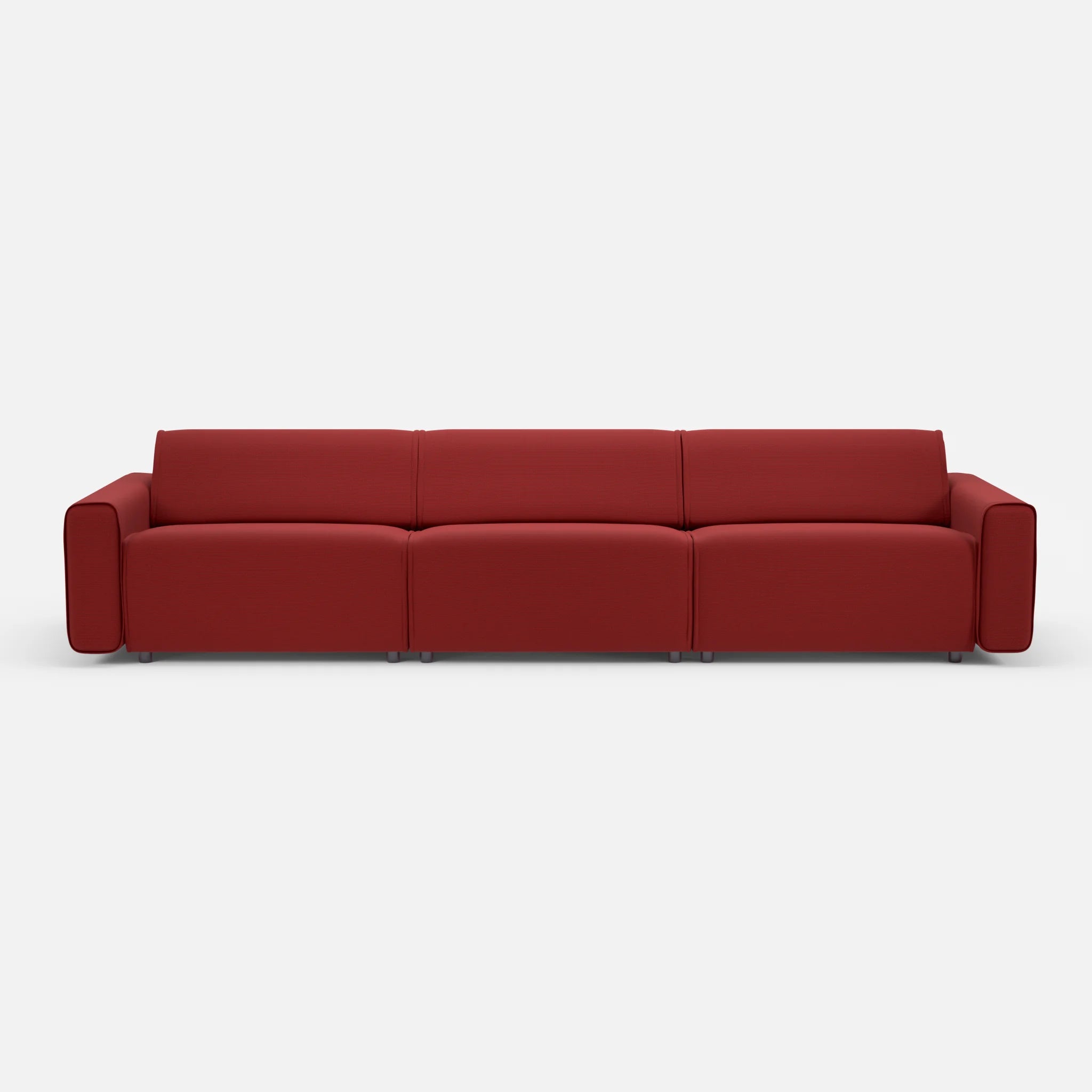 3 Sitzer Sofa Belleform 1 nabucco4021 in Rot von vorne