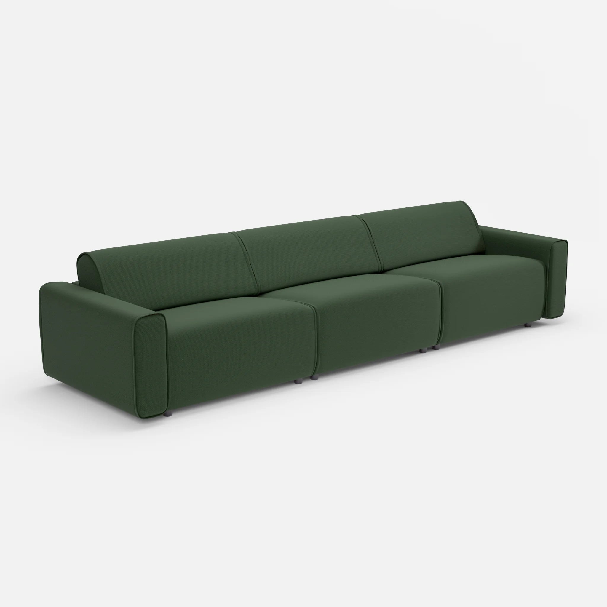 3 Sitzer Sofa Belleform 1 nabucco7029 in Dunkelgrün von der Seite