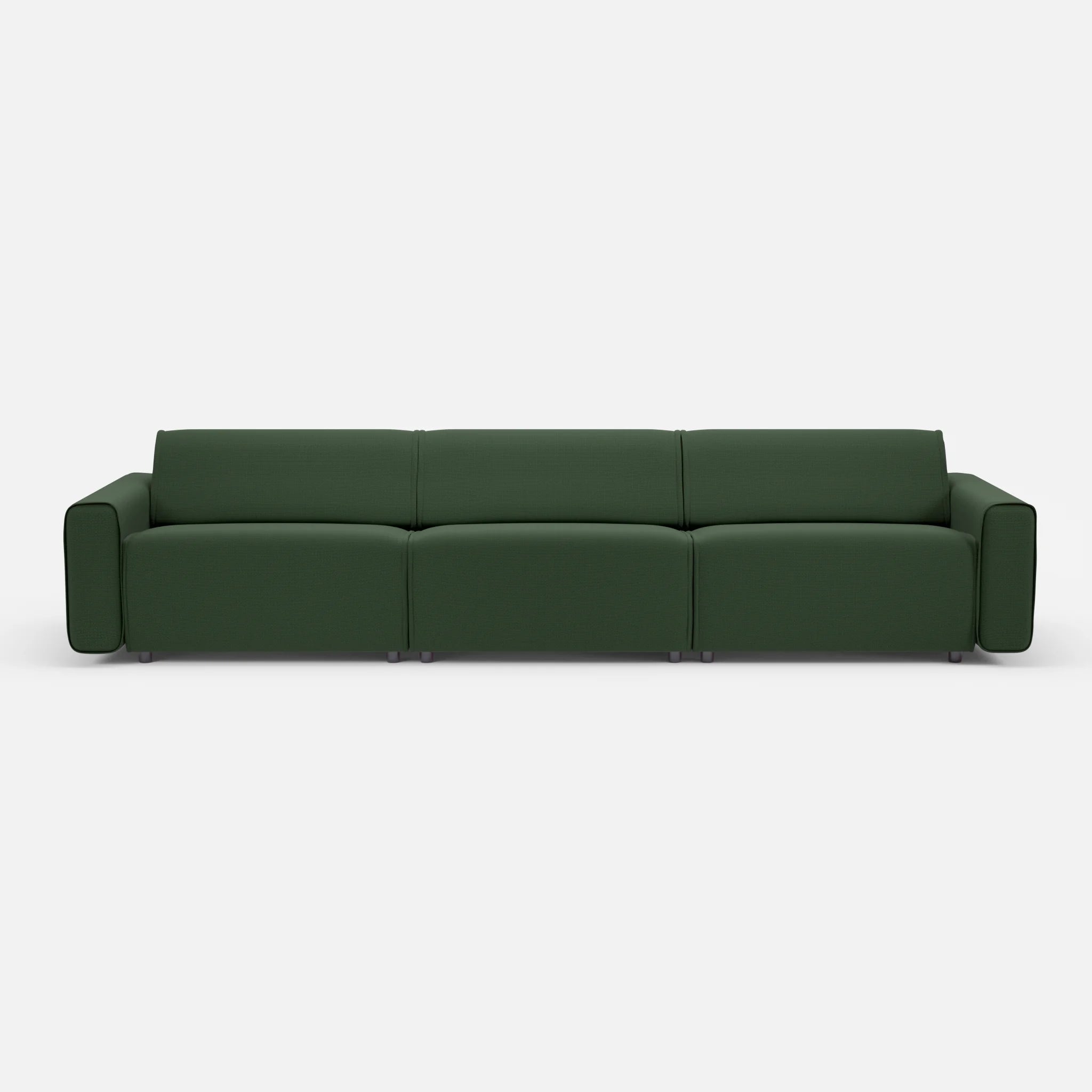 3 Sitzer Sofa Belleform 1 nabucco7029 in Dunkelgrün von vorne