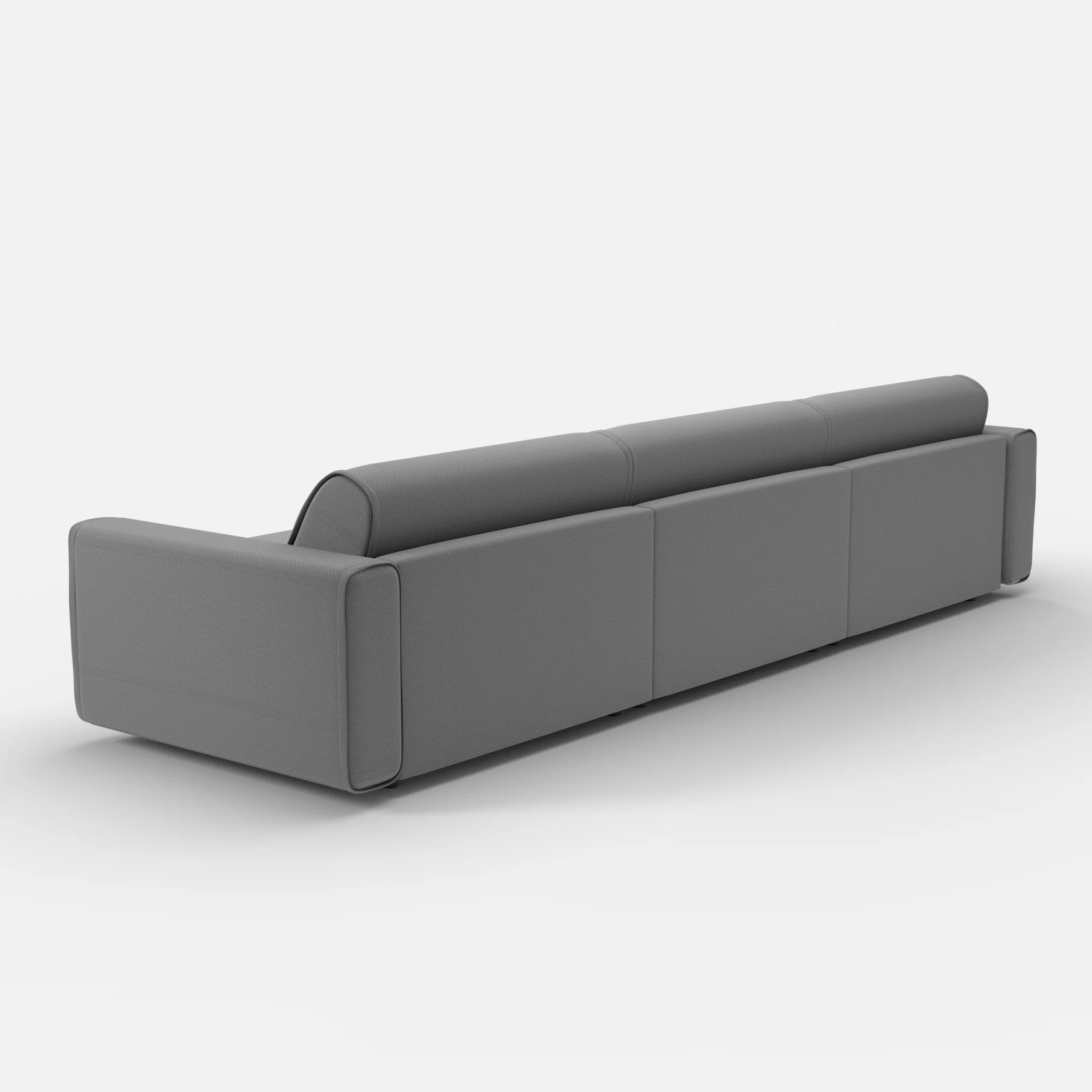 3 Sitzer Sofa Belleform 1 novumkies in Mittelgrau von hinten