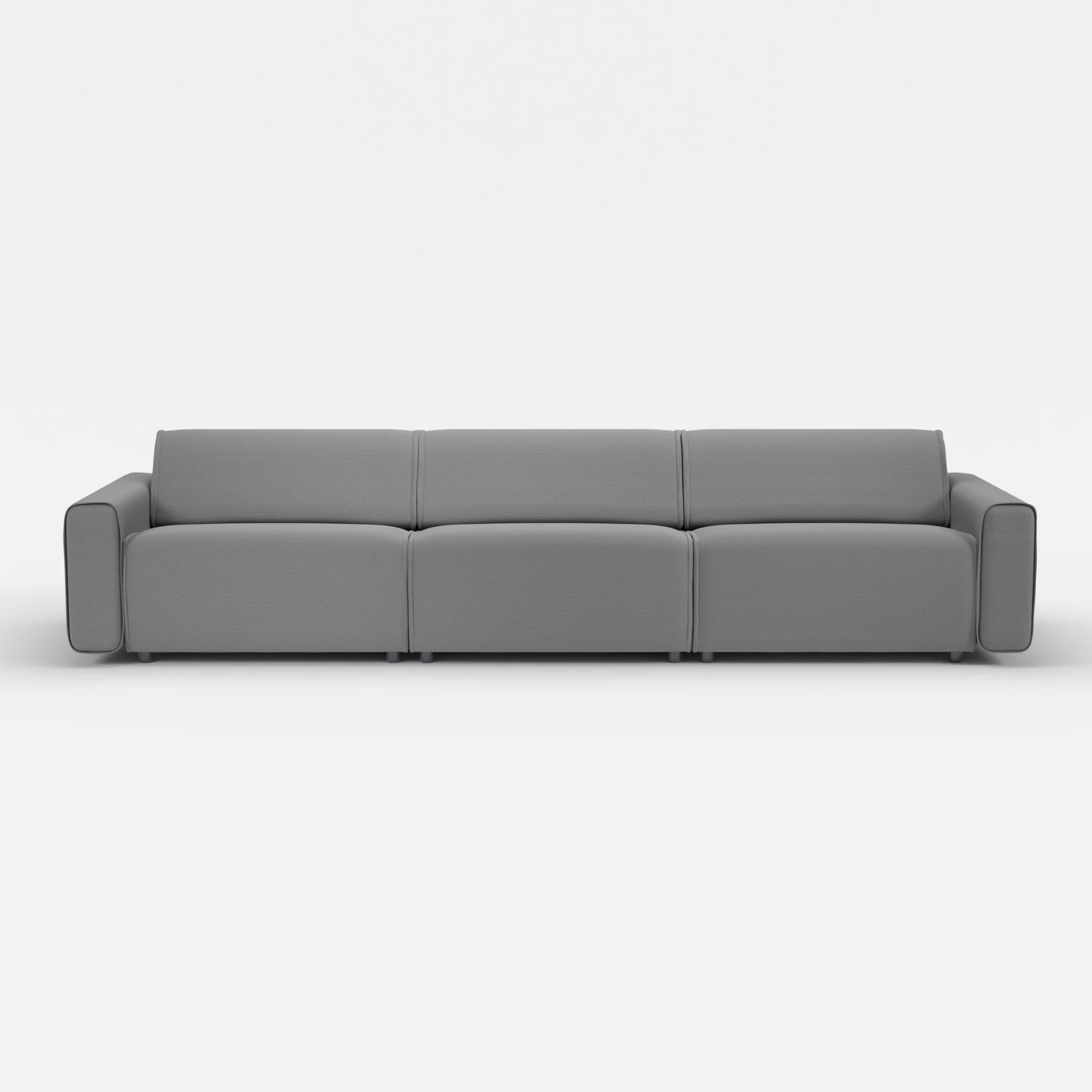 3 Sitzer Sofa Belleform 1 novumkies in Mittelgrau von vorne
