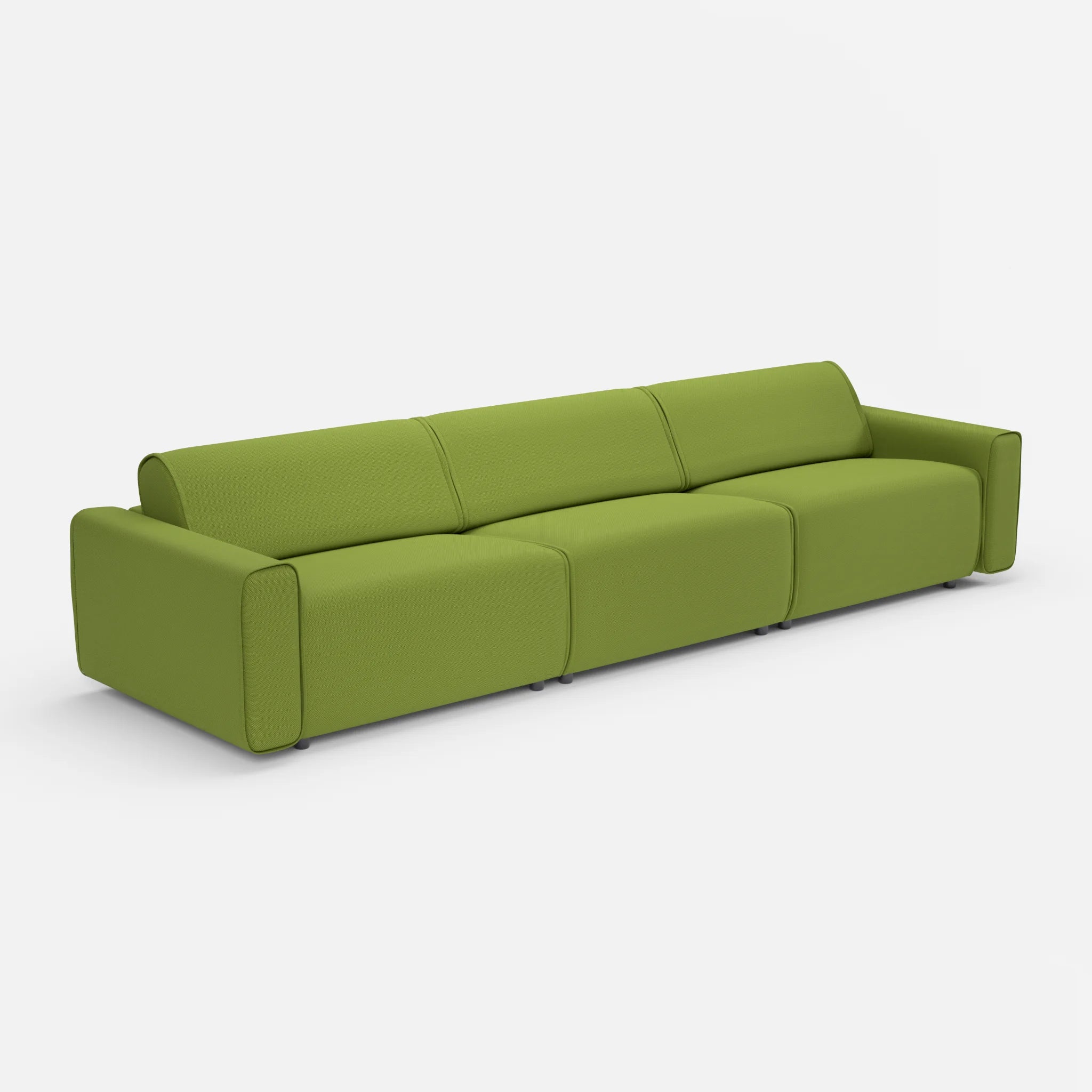 3 Sitzer Sofa Belleform 1 novummoss in Grün von der Seite