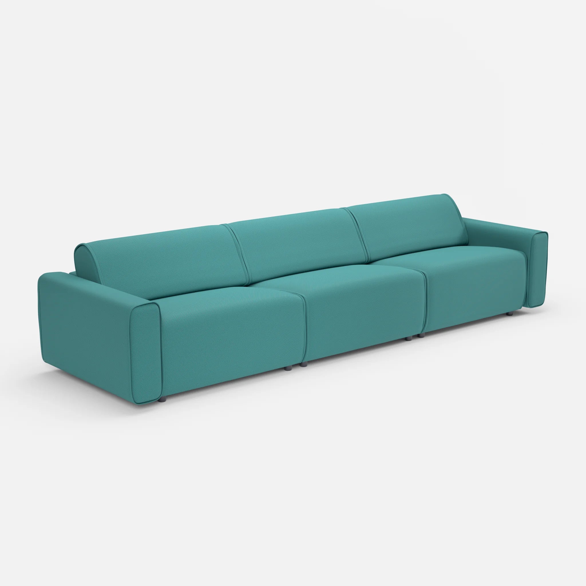 3 Sitzer Sofa Belleform 1 novumprisma in Türkis von der Seite