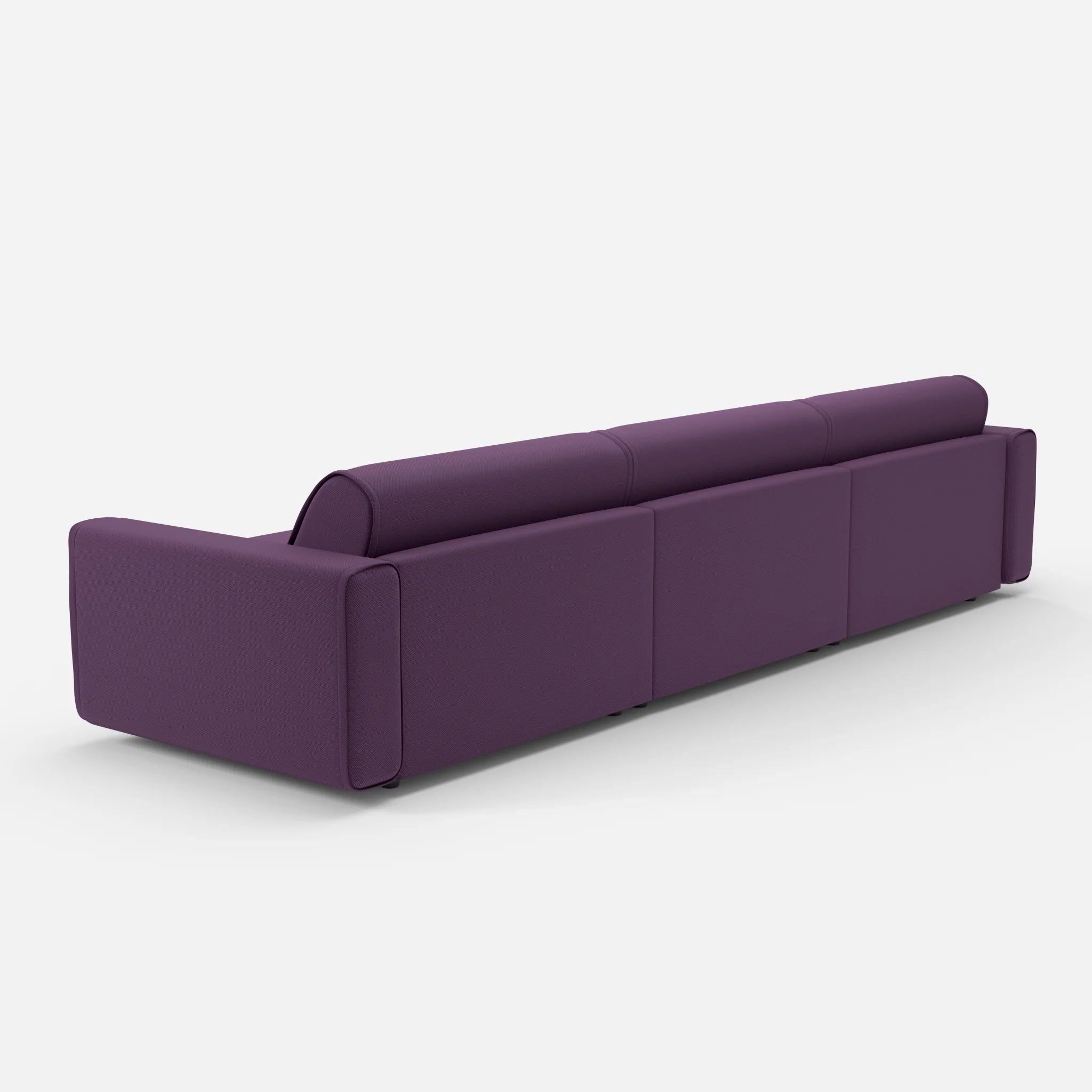 3 Sitzer Sofa Belleform 1 novumprune in Violett von hinten