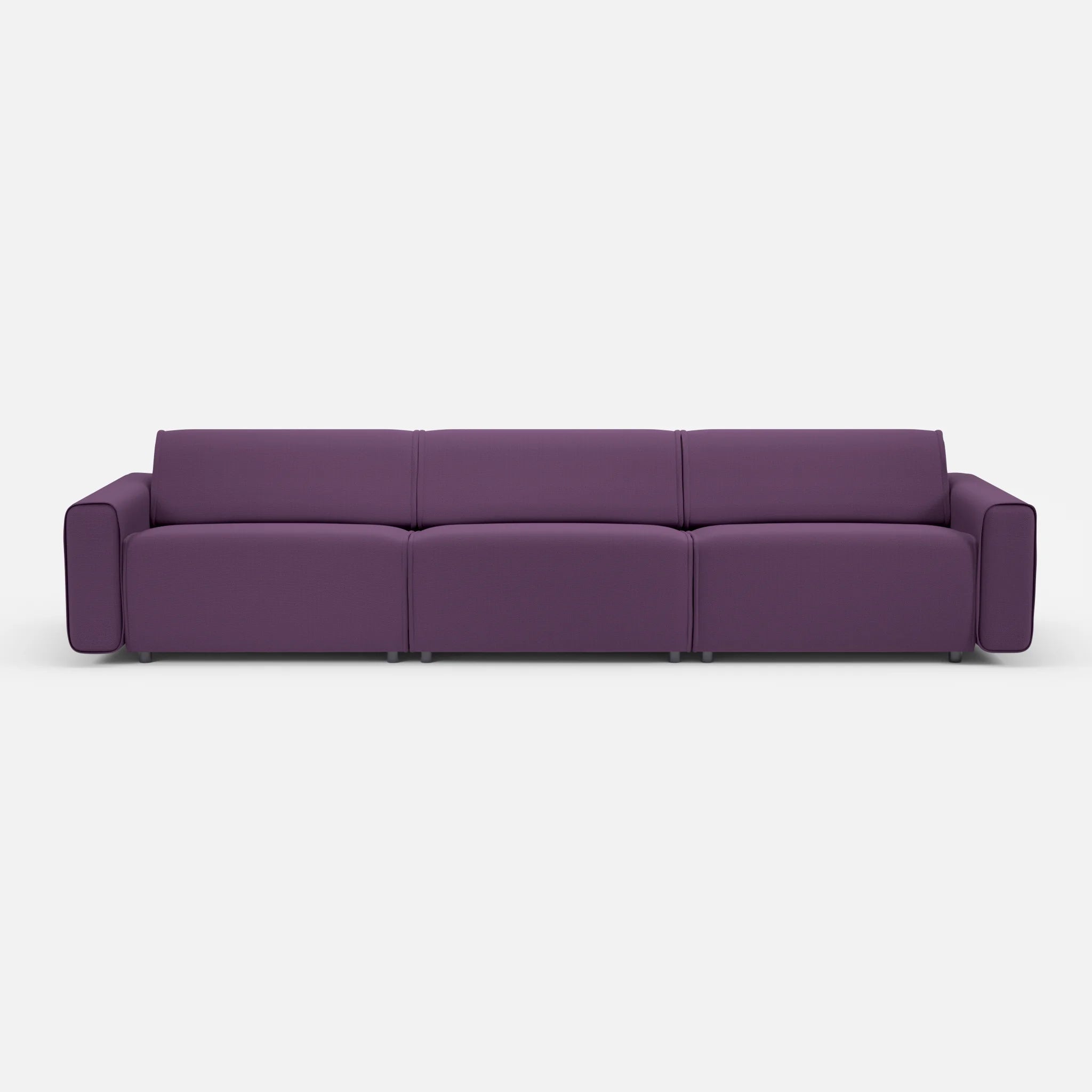 3 Sitzer Sofa Belleform 1 novumprune in Violett von vorne