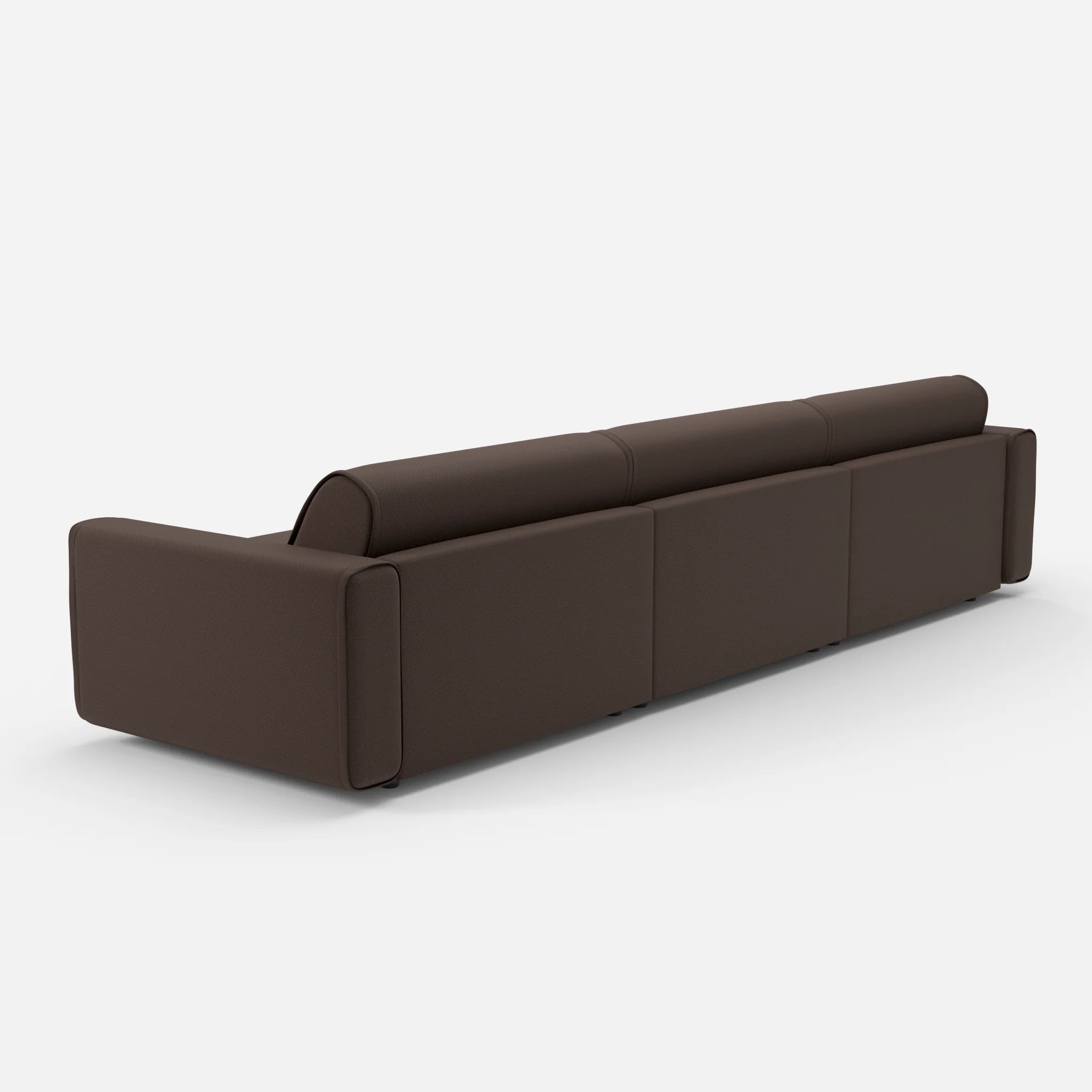 3 Sitzer Sofa Belleform 1 novumrosewood in Dunkelbraun von hinten
