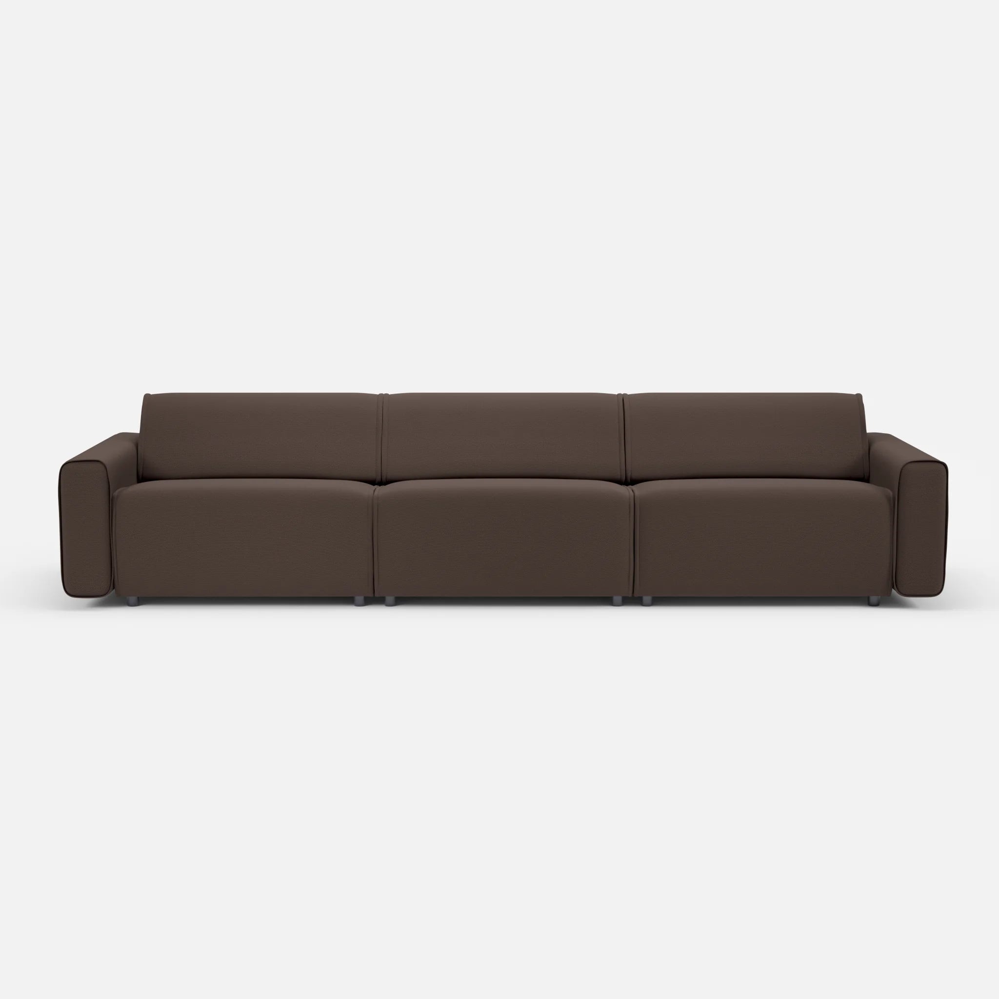 3 Sitzer Sofa Belleform 1 novumrosewood in Dunkelbraun von vorne