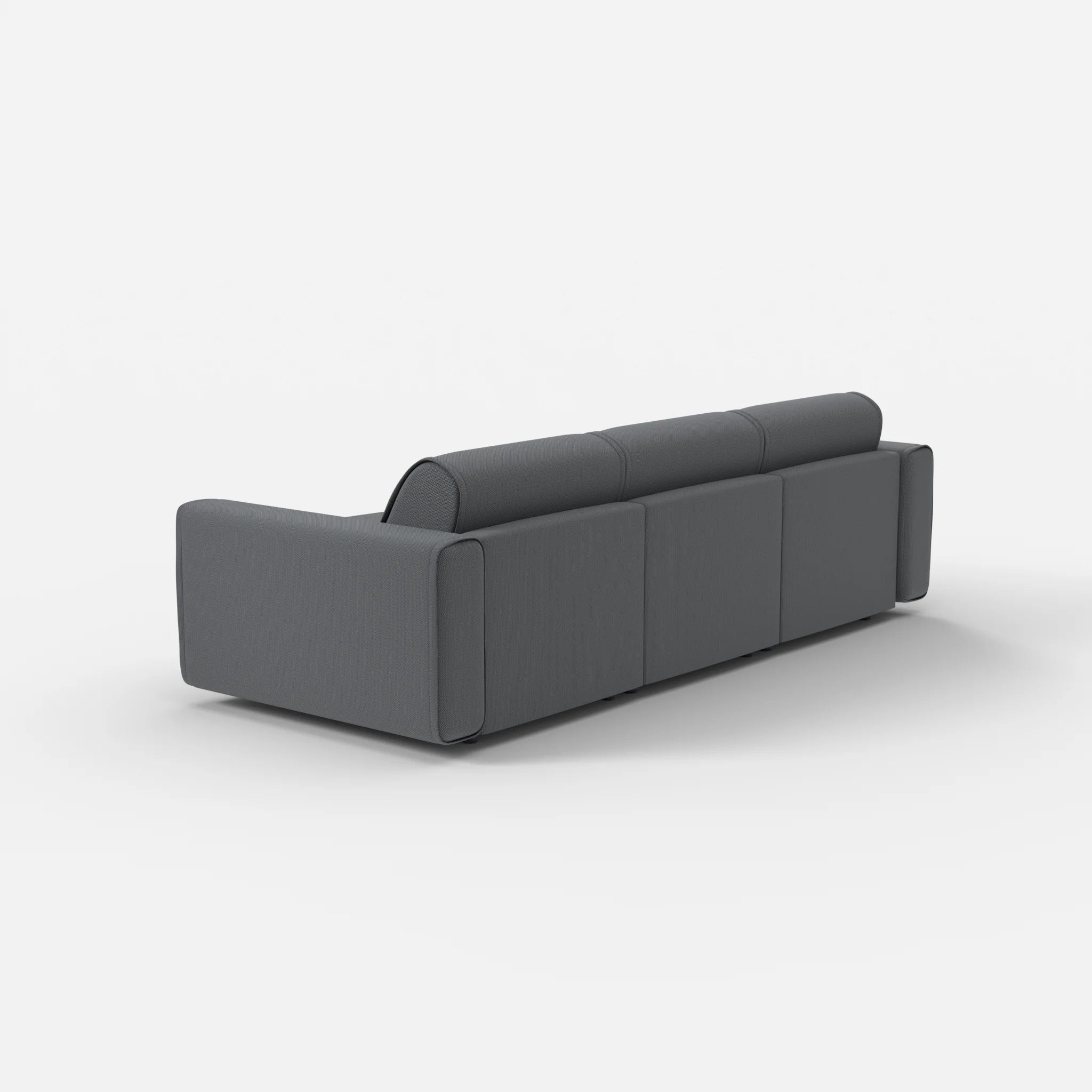 3 Sitzer Sofa Belleform mit breiter Armlehne 1 credoasphalt in Anthrazit von hinten