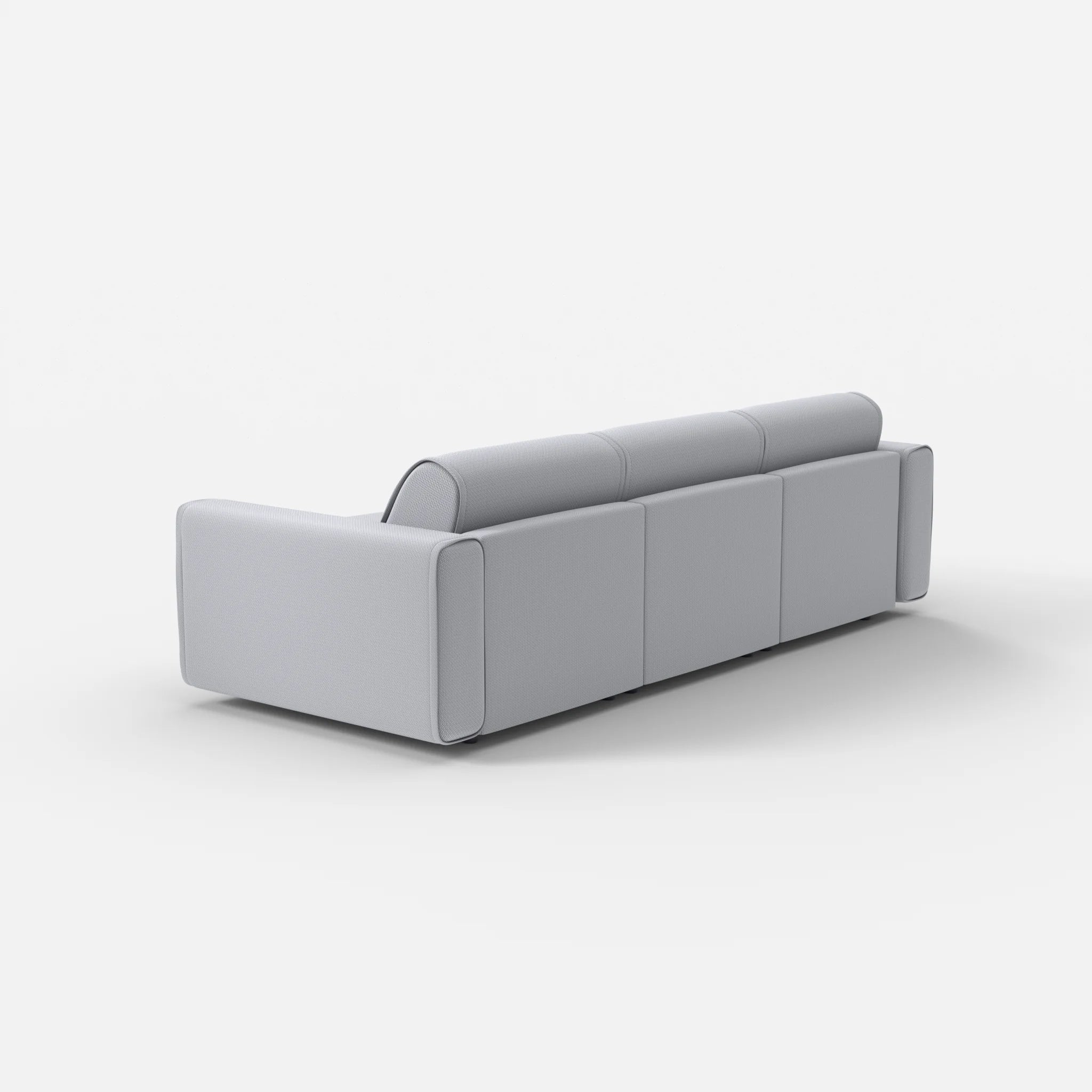 3 Sitzer Sofa Belleform mit breiter Armlehne 1 credochalk in Hellgrau von hinten