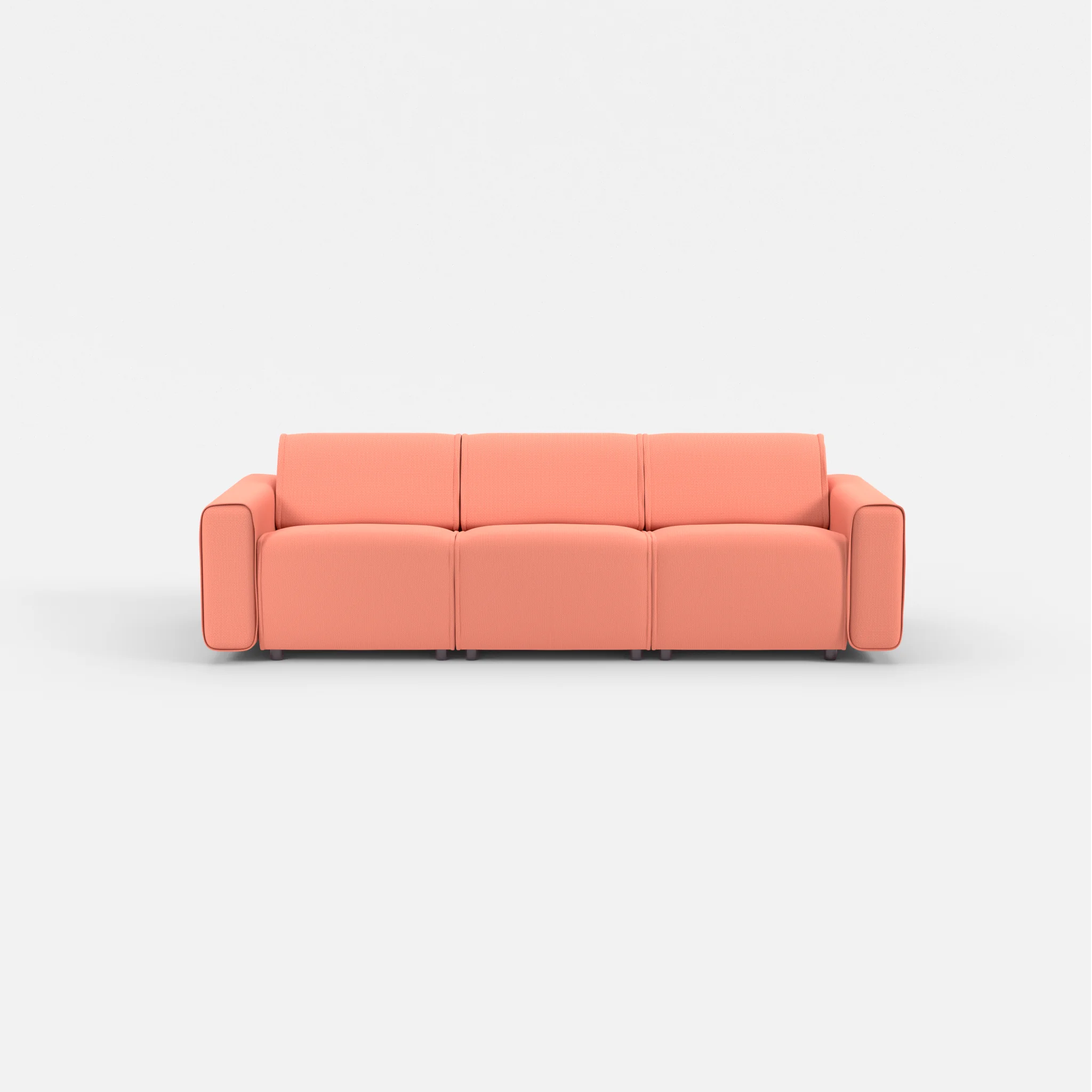 3 Sitzer Sofa Belleform mit breiter Armlehne 1 credograpefruit in Coral von vorne