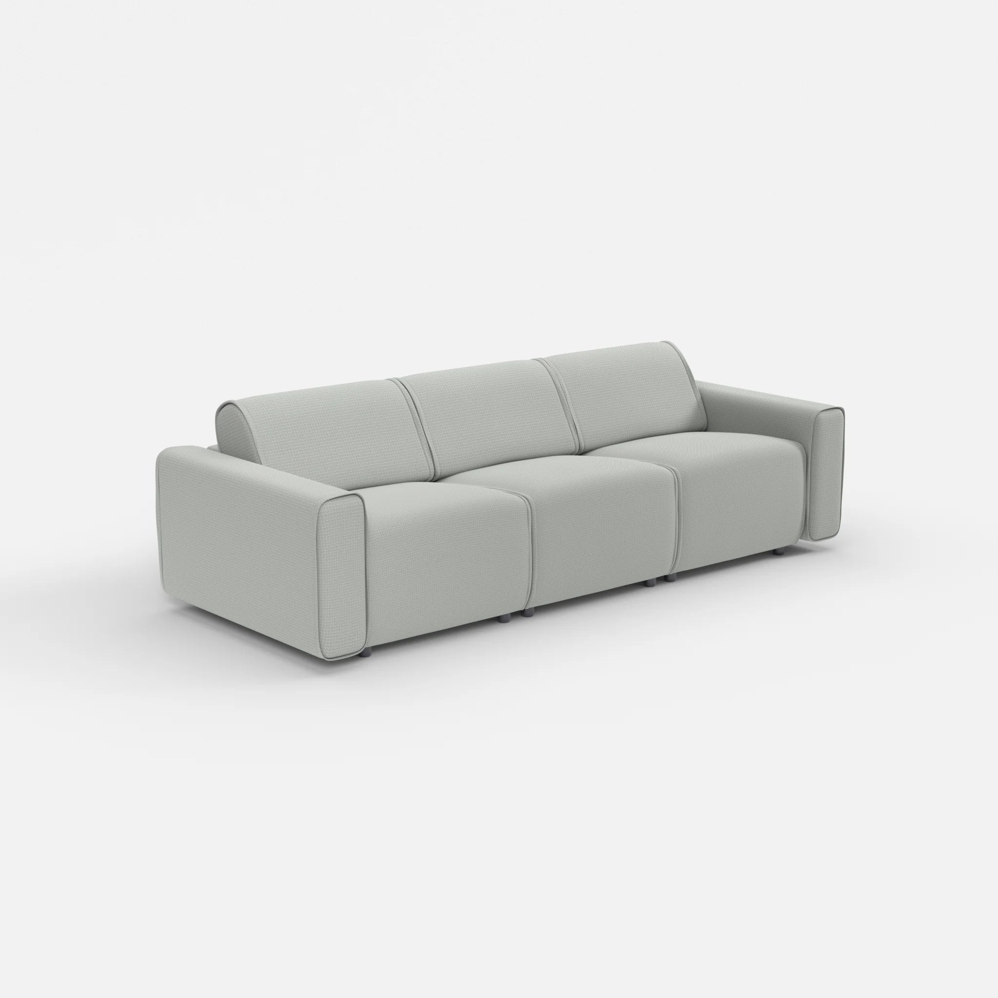 3 Sitzer Sofa Belleform mit breiter Armlehne 1 credopepper in Dunkelgrau von der Seite