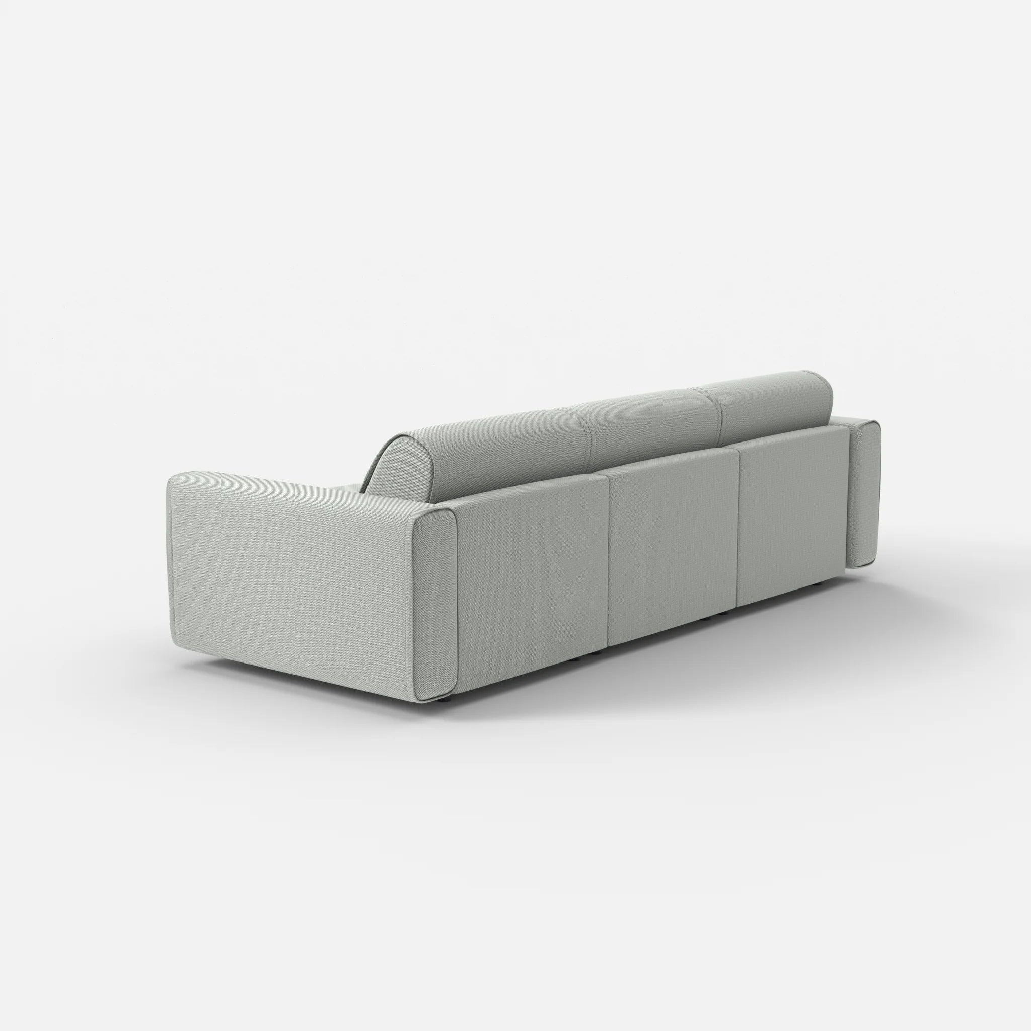 3 Sitzer Sofa Belleform mit breiter Armlehne 1 credopepper in Dunkelgrau von hinten