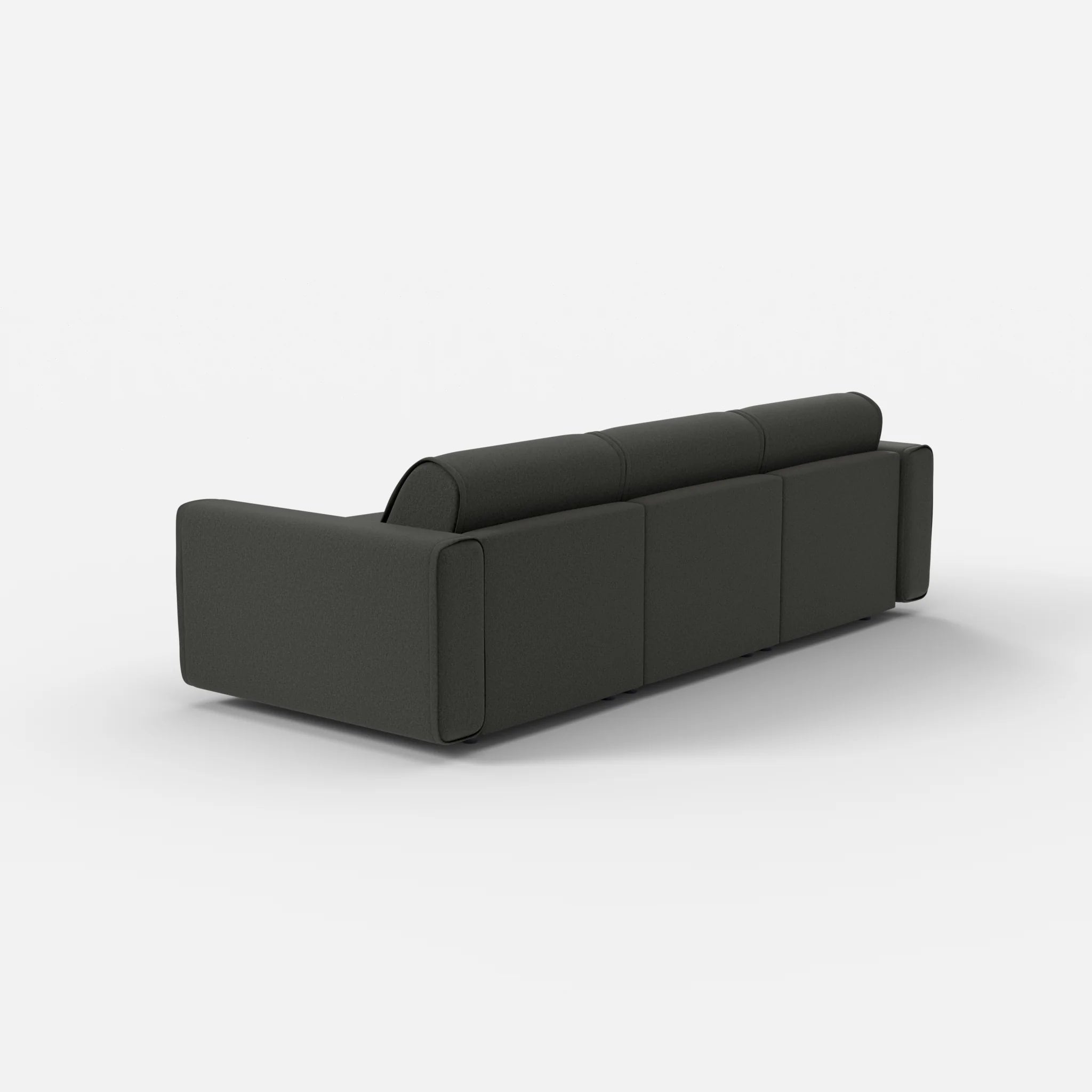 3 Sitzer Sofa Belleform mit breiter Armlehne 1 dama0002 in Anthrazit von hinten