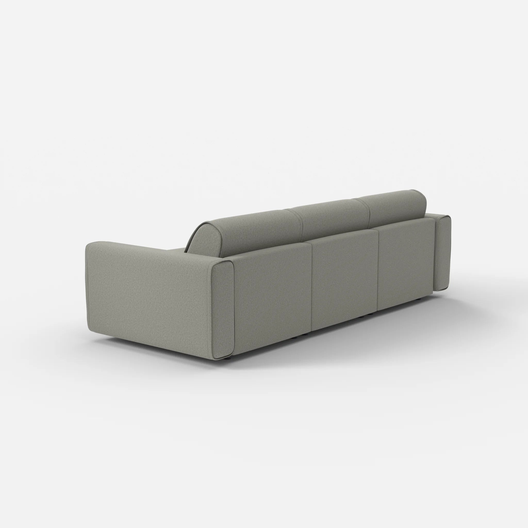 3 Sitzer Sofa Belleform mit breiter Armlehne 1 dama0003 in Mittelgrau von hinten