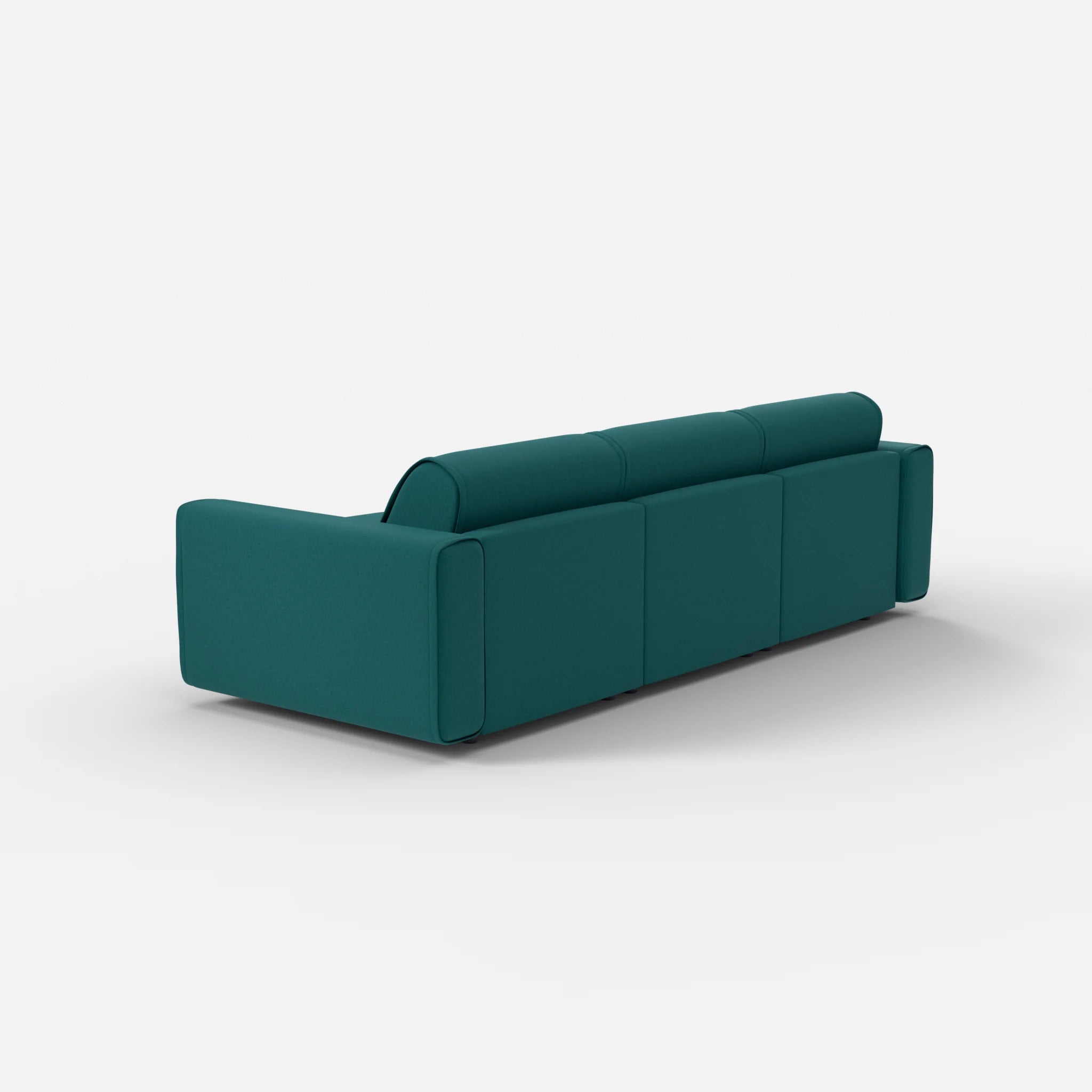 3 Sitzer Sofa Belleform mit breiter Armlehne 1 dama0018 in Türkis von hinten
