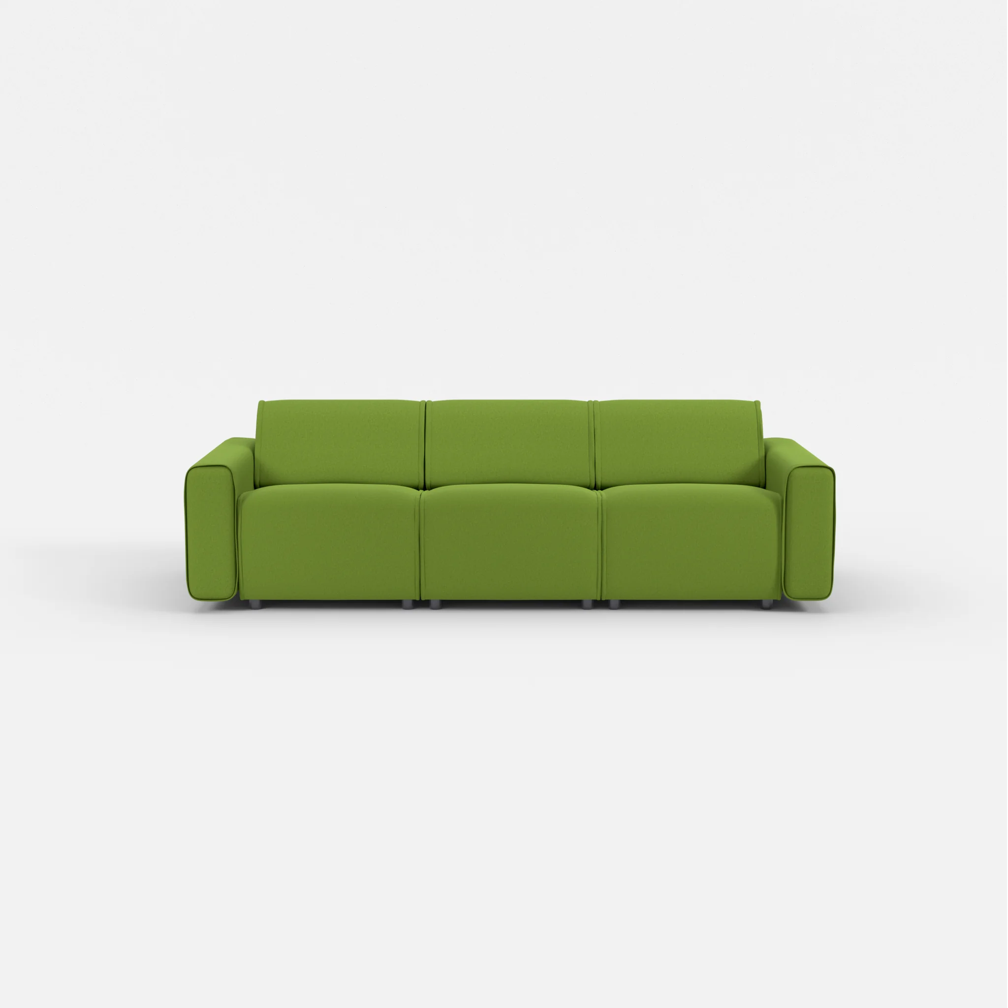 3 Sitzer Sofa Belleform mit breiter Armlehne 1 dama0027 in Grün von vorne